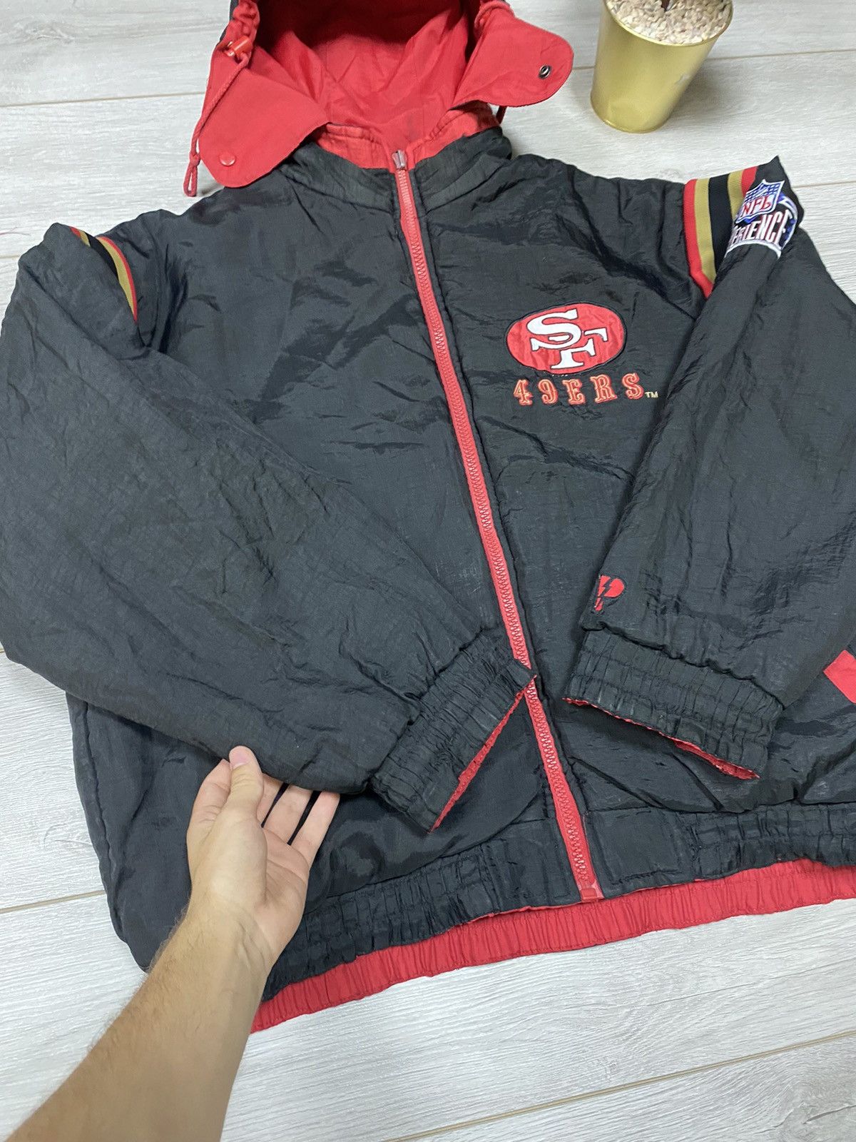NFL San Francisco 49ers reversible Pro Player Bomber Jacket Size US XL / EU 56 / 4 - 10 Thumbnail