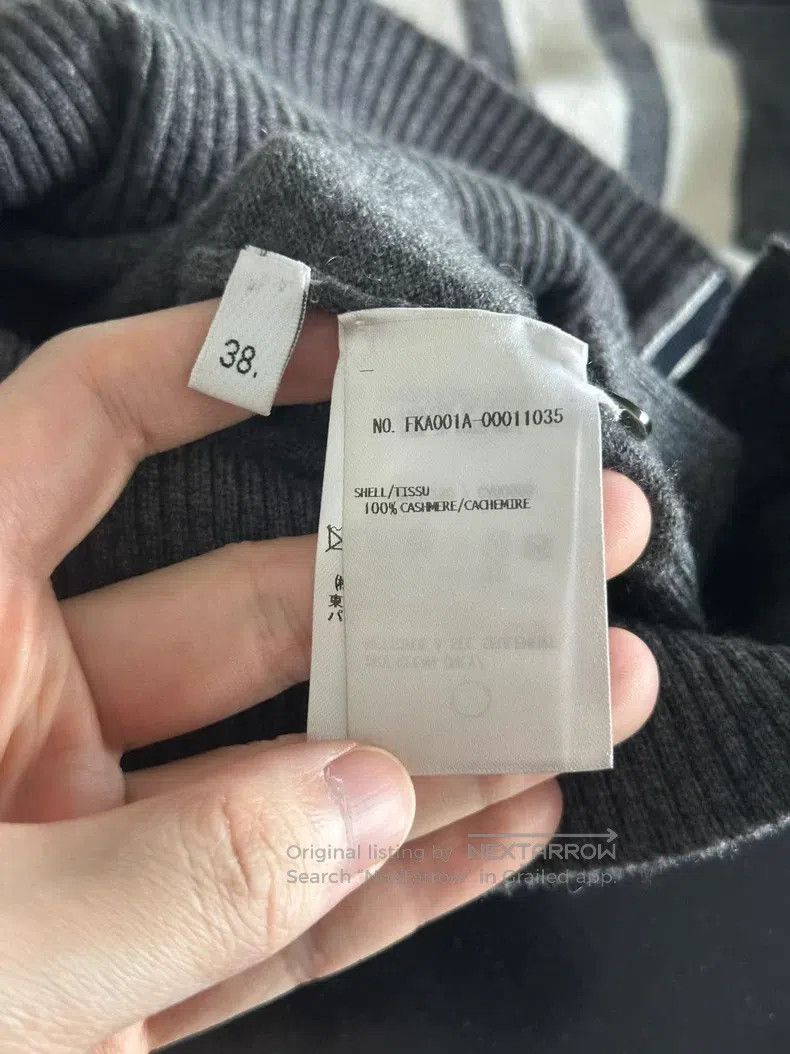 Thom Browne Thom Browne Medium Grey Cashmere Sweater Size XS / US 0-2 / IT 36-38 - 4 Thumbnail