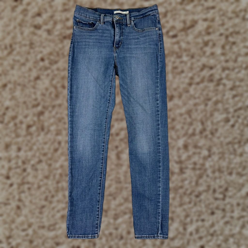Levi's Levi's Women's Skinny Jeans 28 Blue Denim Shaping 27x27 Retro Mid Rise Cotton Blend Size 28" / US 6 / IT 42 - 1 Thumbnail