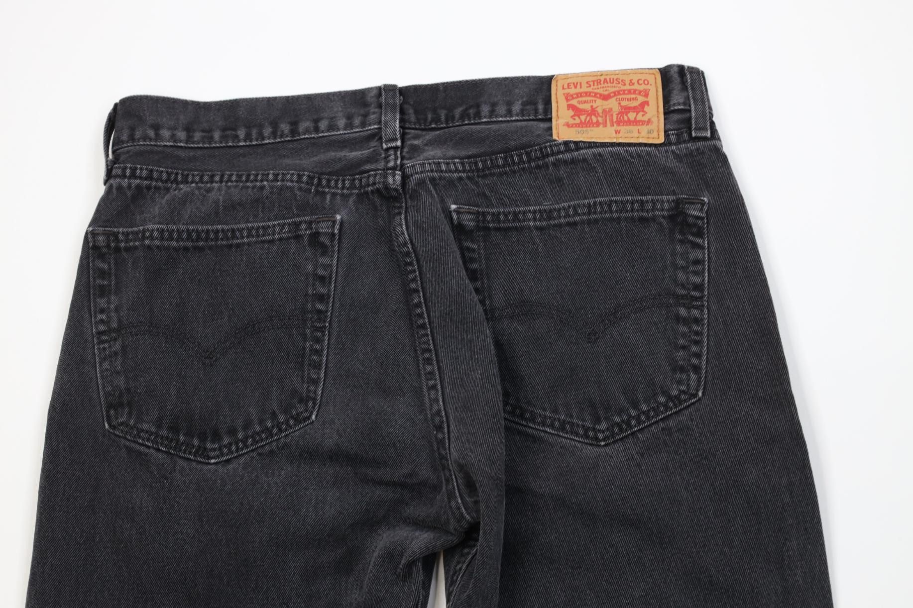 Levi's Vintage Y2K Levis 505 Regular Fit Straight Leg Jeans Black Size US 36 / EU 52 - 13 Thumbnail