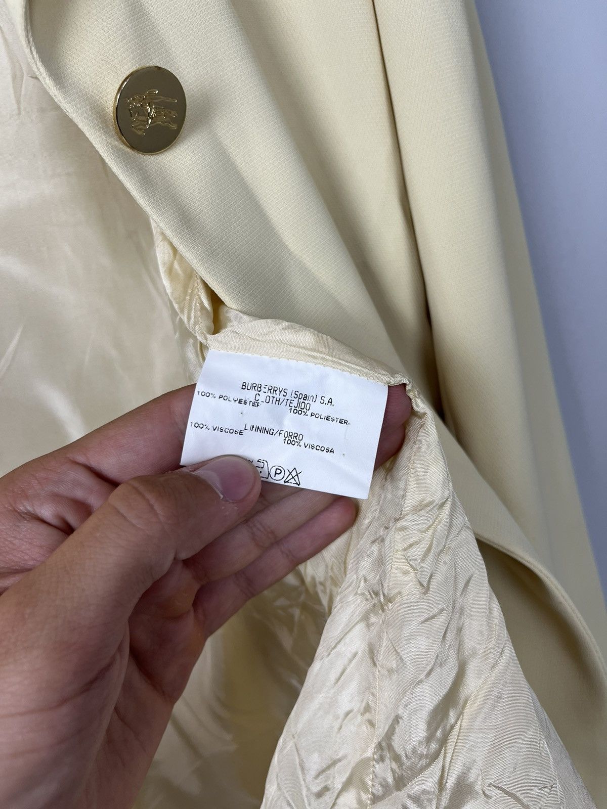 Burberry × Vintage Burberry`s Vintage Luxury Golden Button Blazer Size M / US 6-8 / IT 42-44 - 11 Thumbnail
