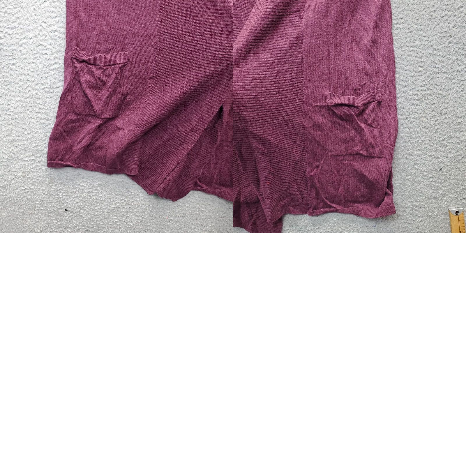 Vintage Lane Bryant Cardigan Sweater Womens 10/12 Purple Knitted 3/4 Sleeve Open Front Cardigan Size L / US 10 / IT 46 - 8 Thumbnail