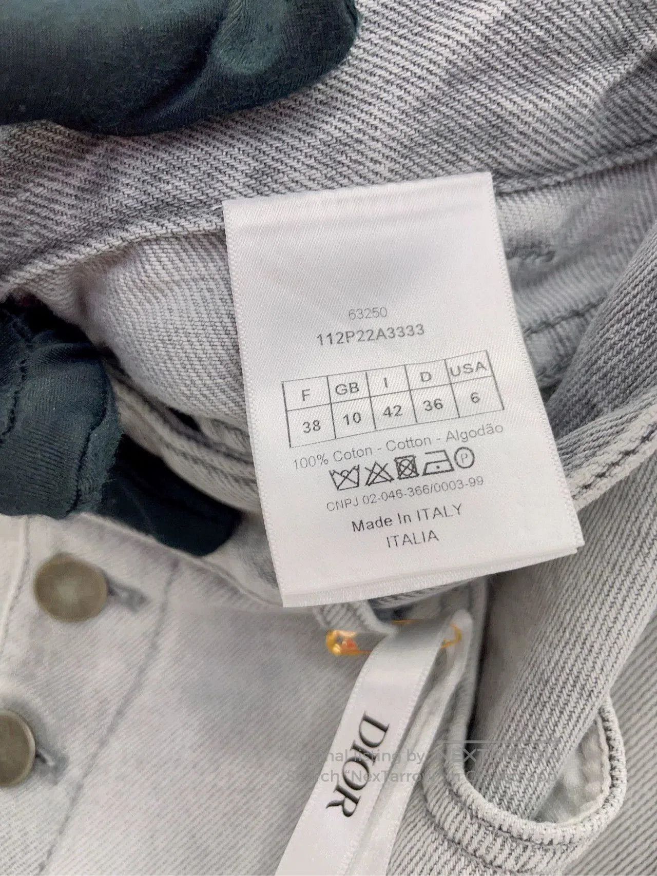 Dior gray wide-leg jeans by Dior. Size US 38 / EU 54 - 9 Thumbnail