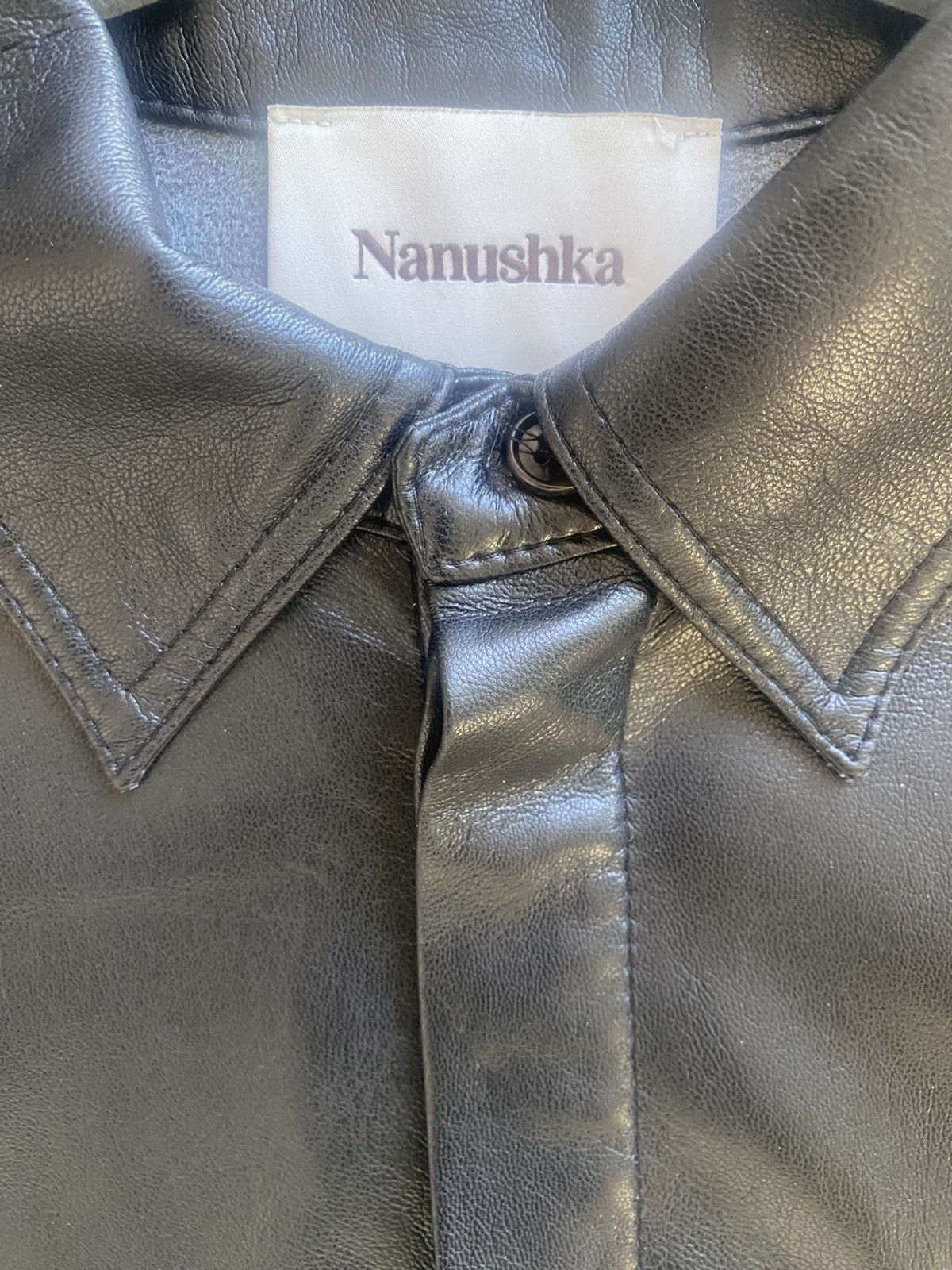 Nanushka Nanushka Men’s Vegan Leather shirt Size 36S - 4 Thumbnail