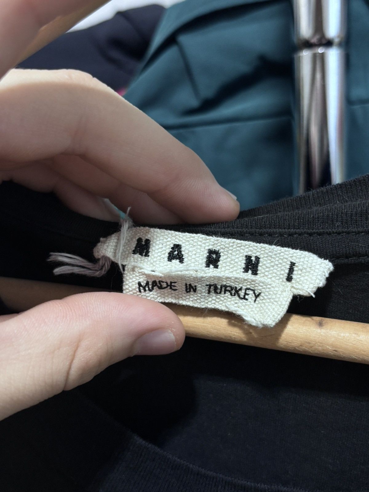 Marni Marni Black/Yellow Spellout Tee Size US L / EU 52-54 / 3 - 3 Thumbnail