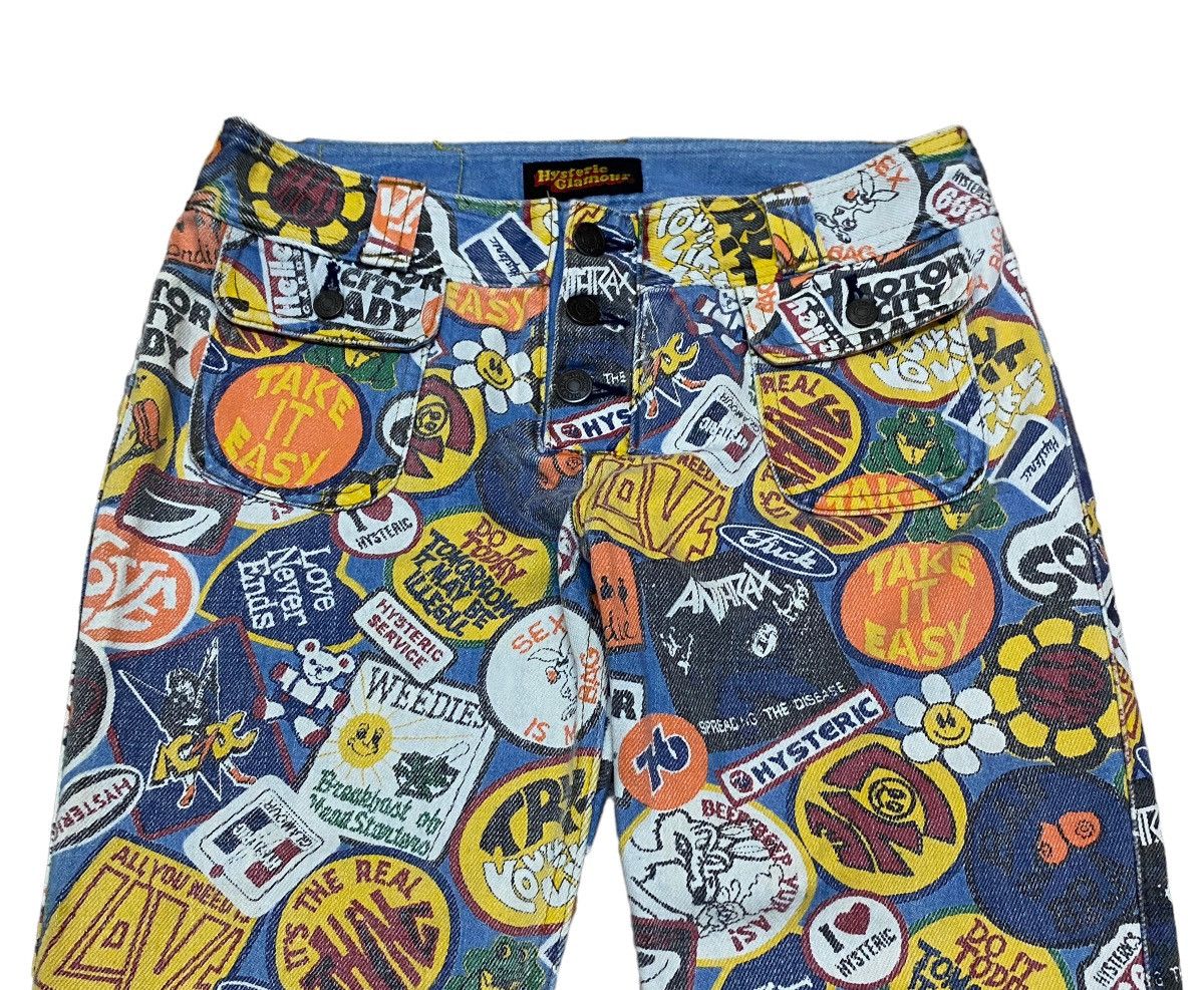 Hysteric Glamour × Japanese Brand Very Rare Design Vintage Hysteric Glamour Flared Jeans 1990s Size US 30 / EU 46 - 3 Thumbnail