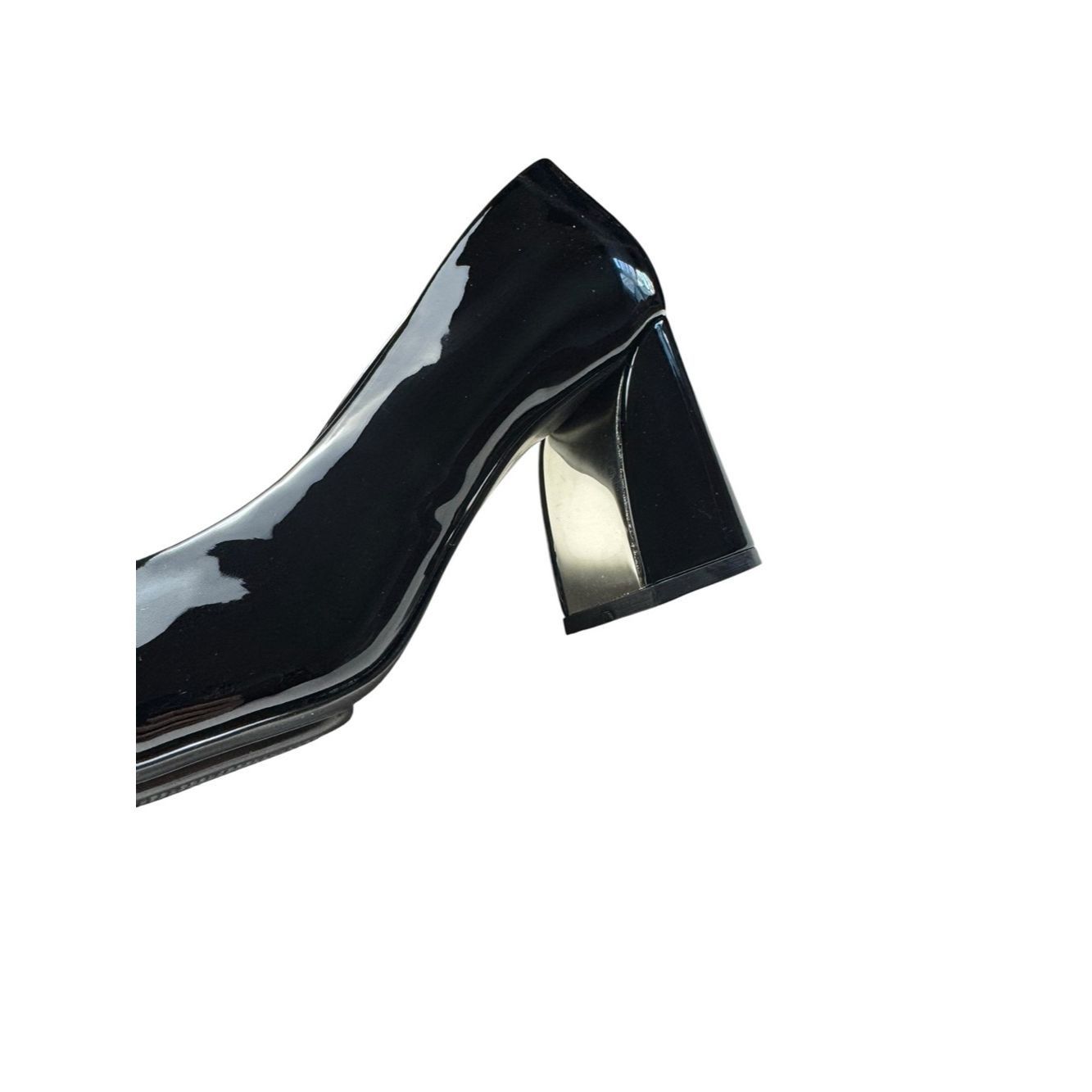 Anne Klein NWT New Anne Klein Graham Block Heeled Black Patent Pump Sh Size US 7 / IT 37 - 4 Thumbnail