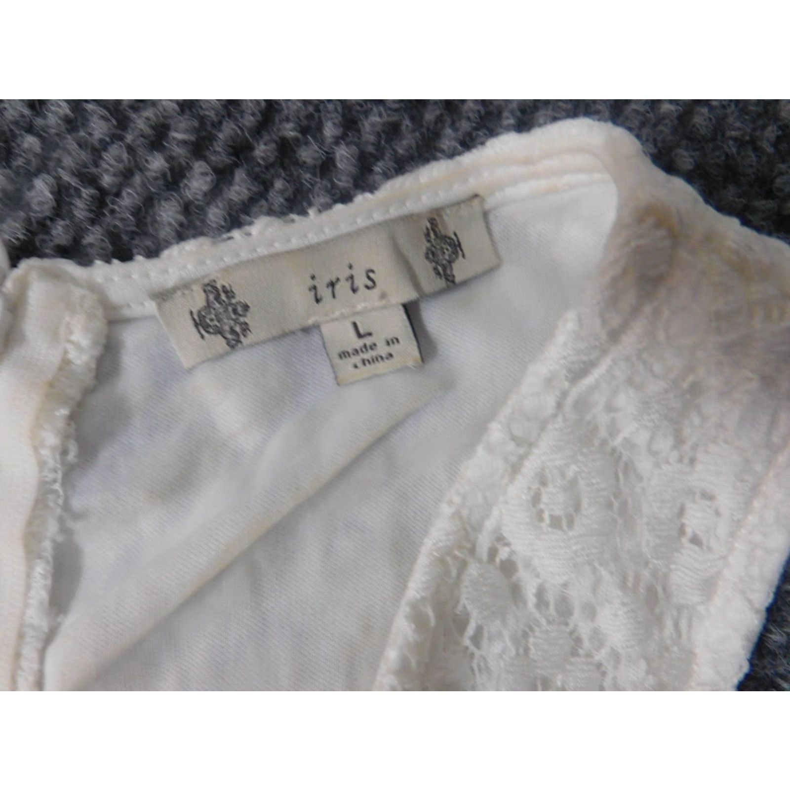 Vintage Iris Womens Dress L beige A-line Knit Size L / US 10 / IT 46 - 7 Thumbnail