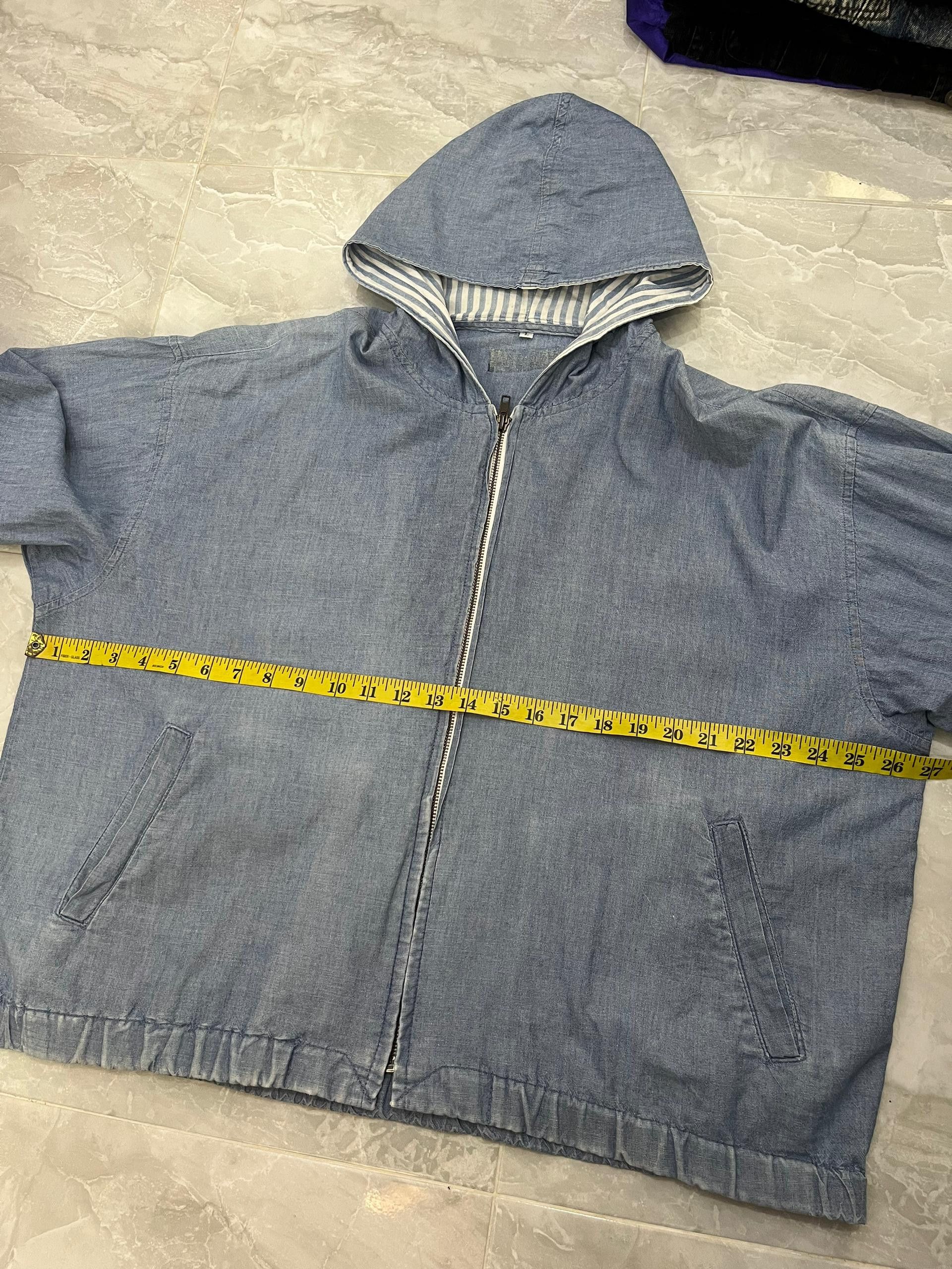 Beverly Hills Polo Club Polo Spirit Chambray Boxy Zip Hoodie Jacket L Size US L / EU 52-54 / 3 - 12 Thumbnail