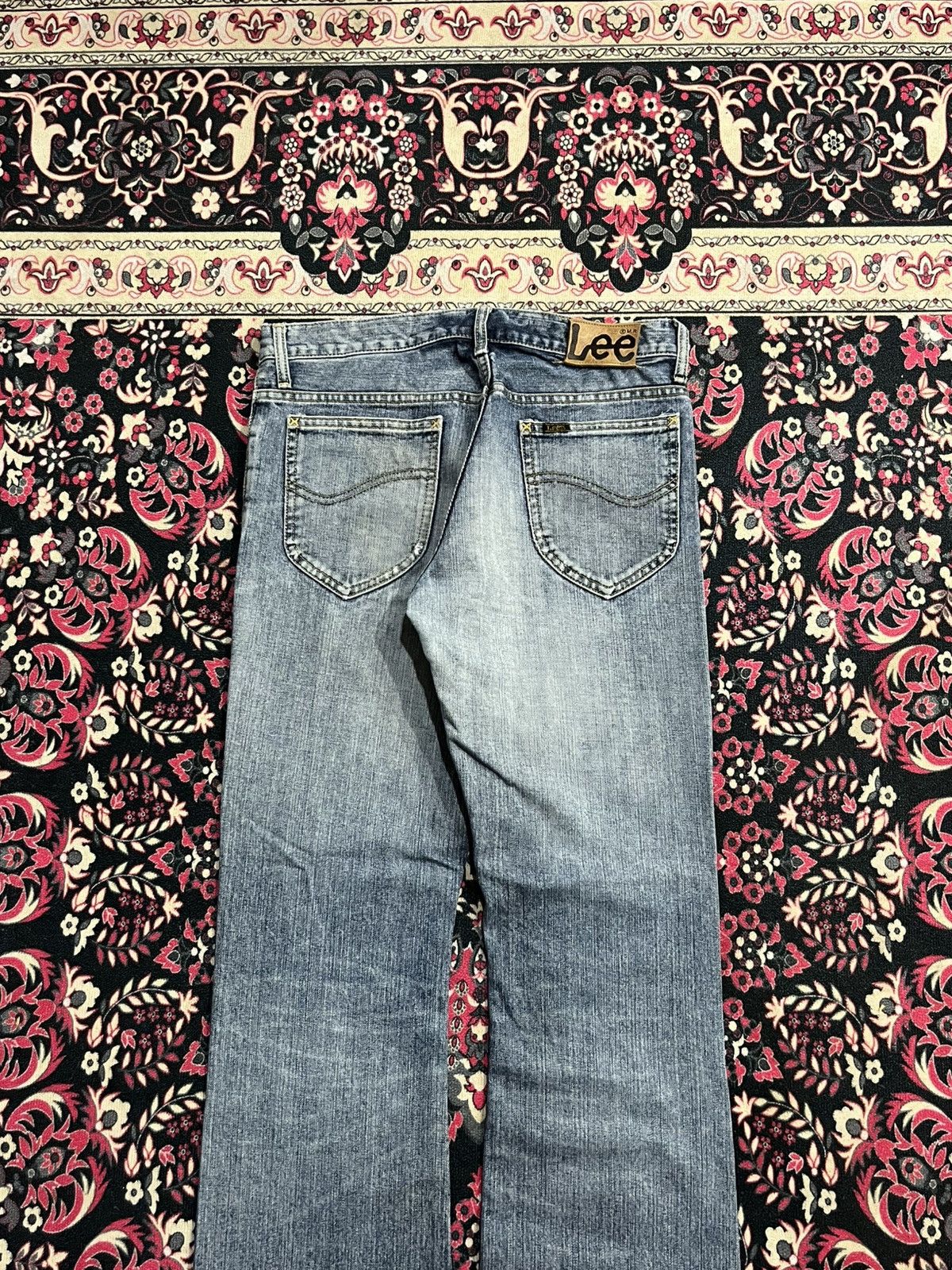 Lee Vintage Japanese Lee Riders Blue Washed Flare Jeans Size US 30 / EU 46 - 6 Thumbnail