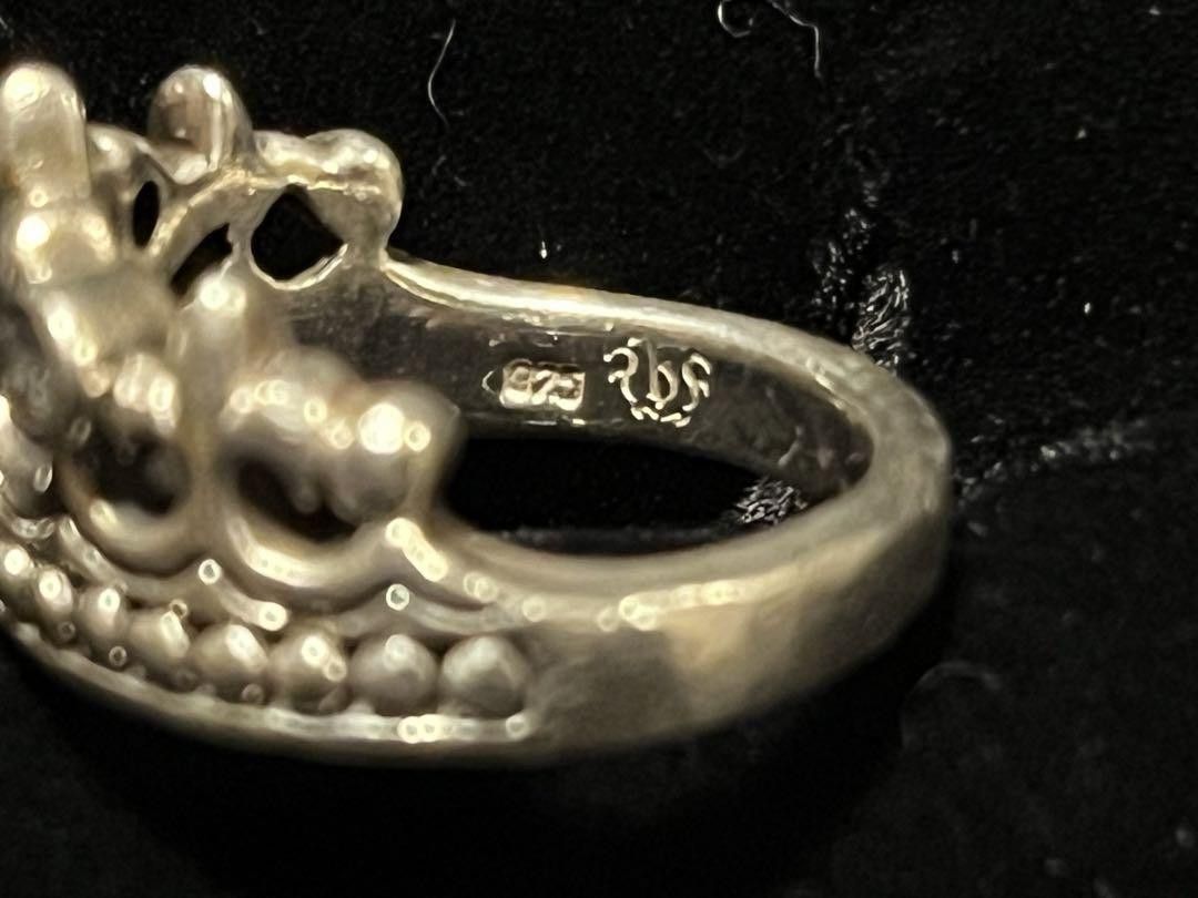 Other Vintage Bizarre (Pre-Justin Davis) Sterling Crown Ring Size ONE SIZE - 5 Thumbnail