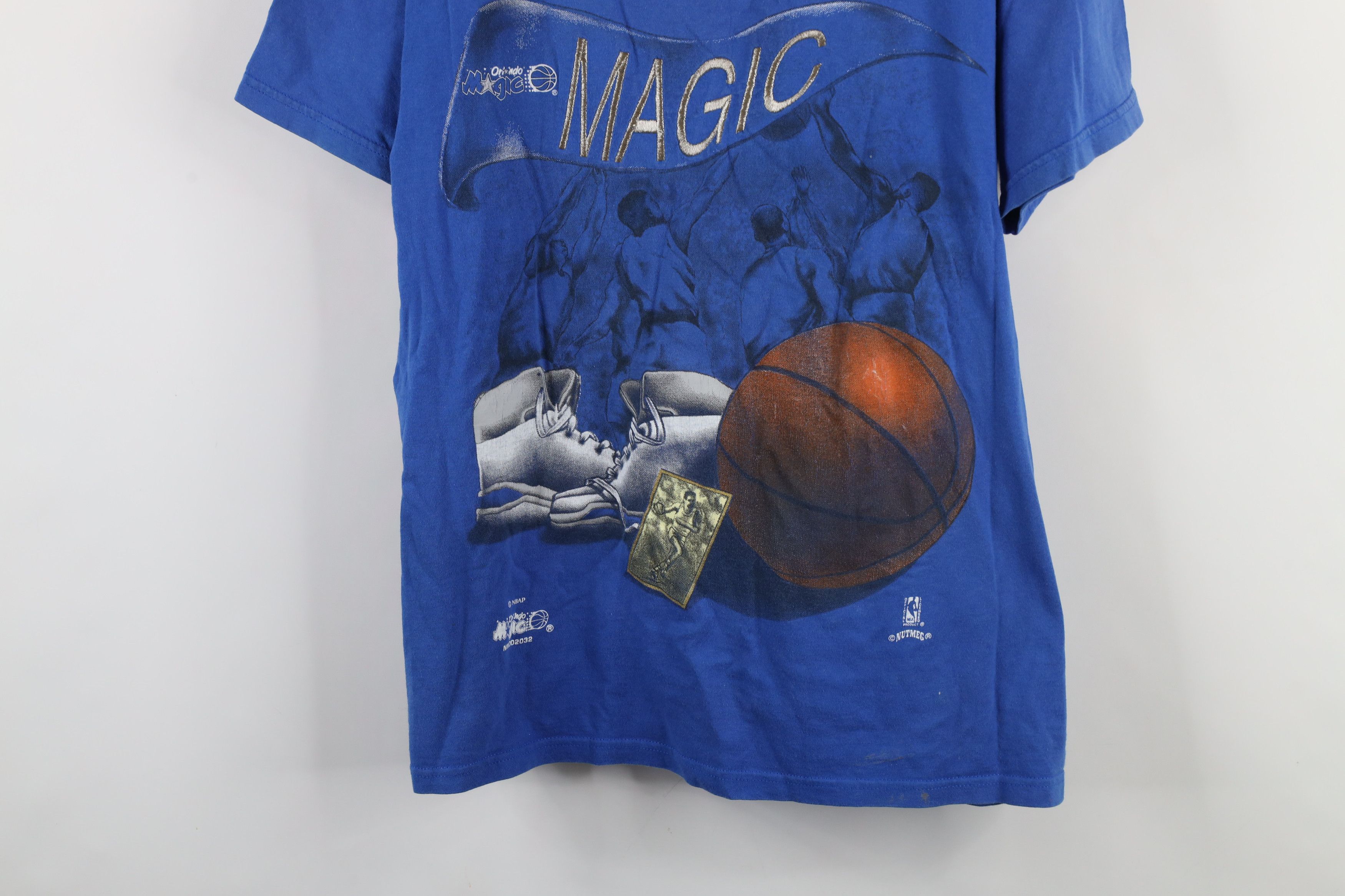 Vintage Vintage 90s Spell Orlando Magic Basketball T-Shirt Blue USA Size US M / EU 48-50 / 2 - 3 Thumbnail