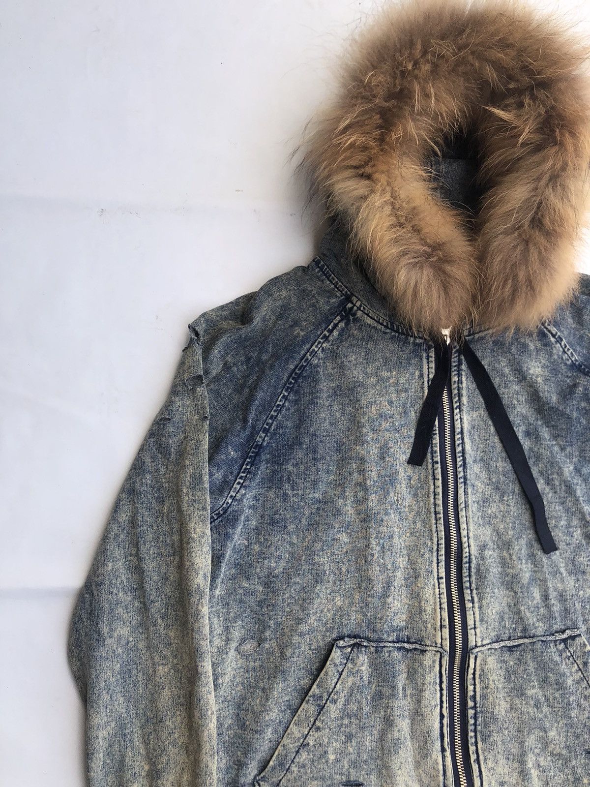 If Six Was Nine Distresssed Zipp Fur Hoodie Punk Rock Ifsix Style Size US L / EU 52-54 / 3 - 5 Thumbnail