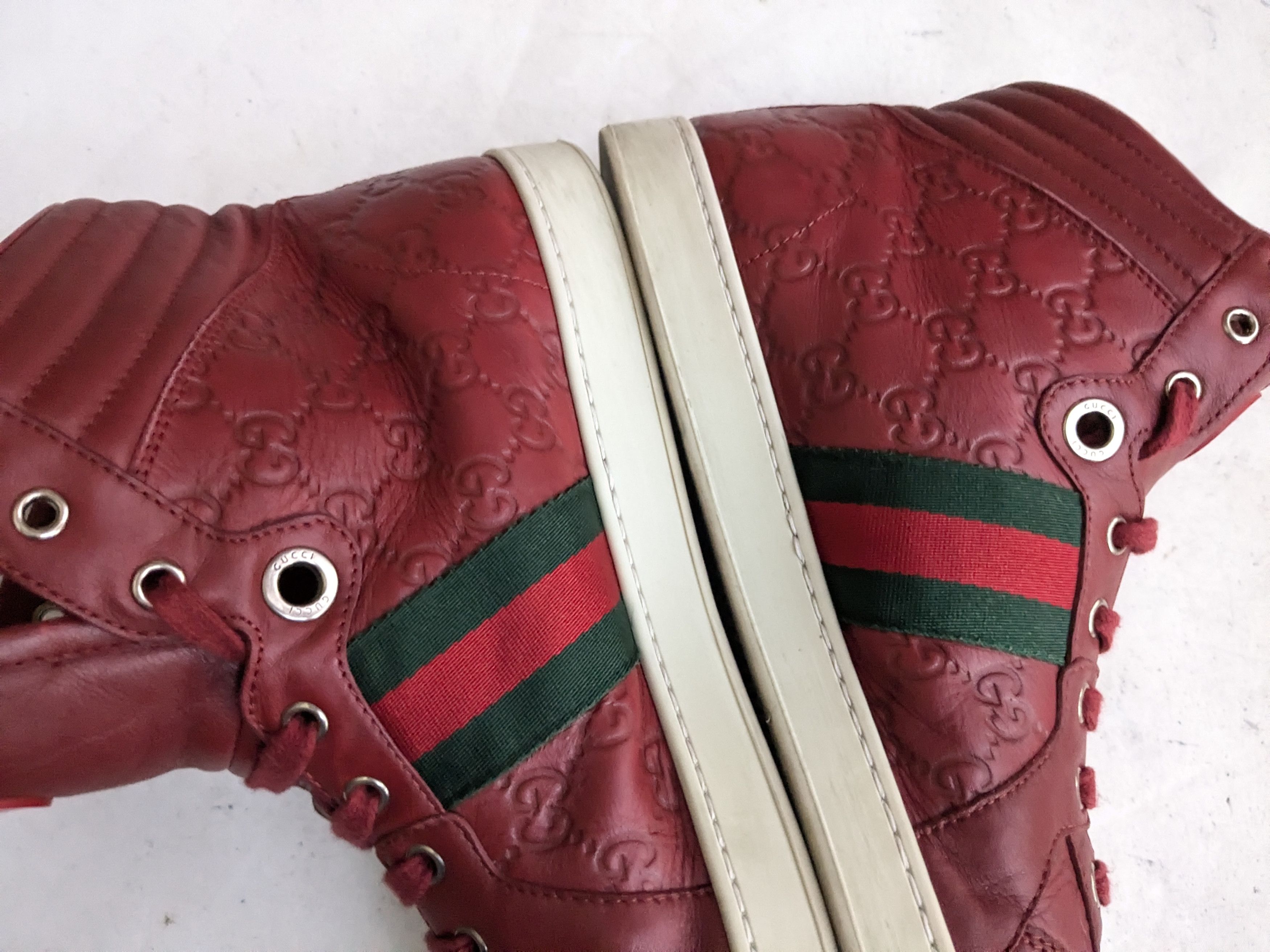Gucci Gucci Monogram Sneakers 12.5 Leather GG Logo Size US 12.5 / EU 45-46 - 11 Thumbnail