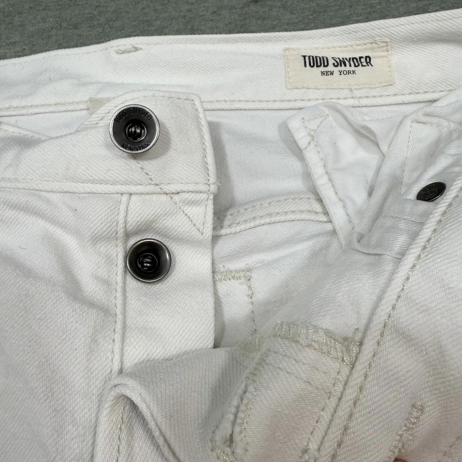 Todd Snyder Todd Snyder White Japanese Selvedge Jeans 32×30 Button Fly Size US 32 / EU 48 - 5 Thumbnail