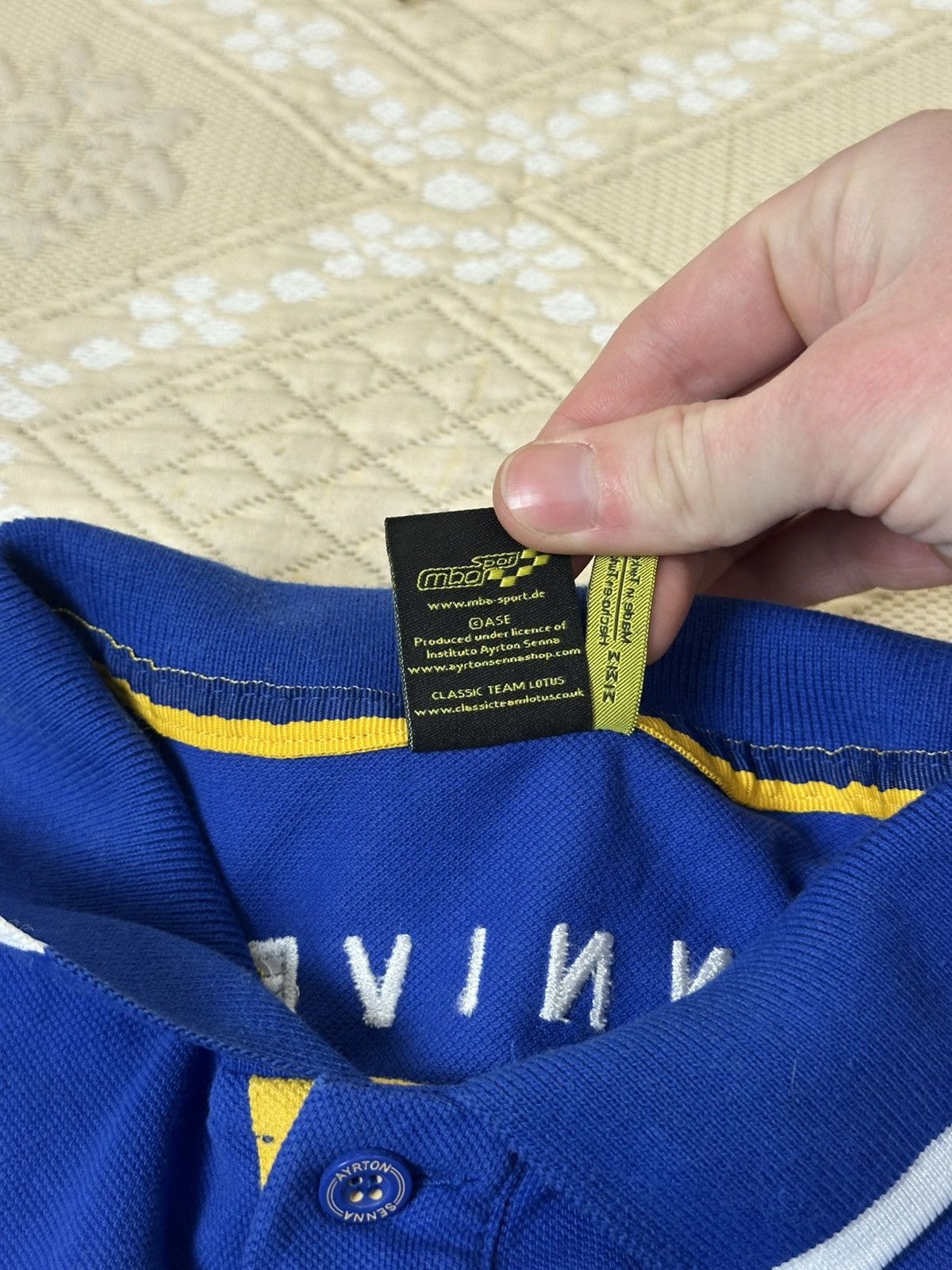 Formula 1 🔥 Ayrton Senna Team Lotus Polo T Shirt Racing Formula BMW Size US M / EU 48-50 / 2 - 5 Thumbnail