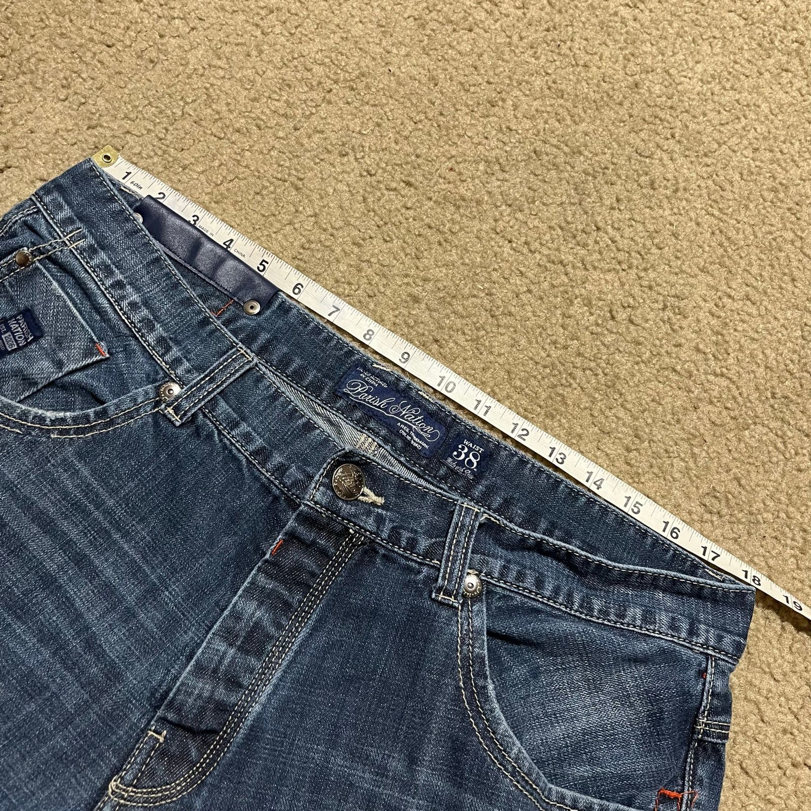 Parish Nation Parish Nation Y2K Baggy Skater Embroidered Acid Washed Jeans Size US 36 / EU 52 - 6 Thumbnail