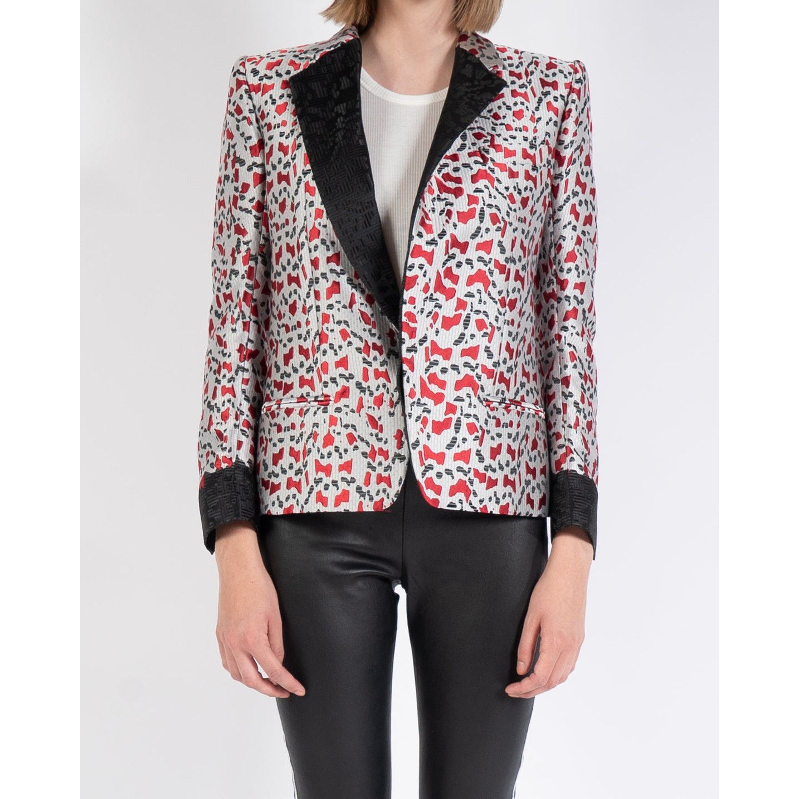 Haider Ackermann FW19 Marvel Blood Silk Blazer Size XS / US 0-2 / IT 36-38 - 4 Thumbnail