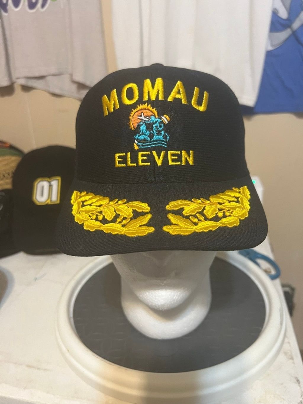 The Unbranded Brand Men's Unbranded Black MOMAU ELEVEN Snapback Hat One Size Size ONE SIZE - 1 Thumbnail