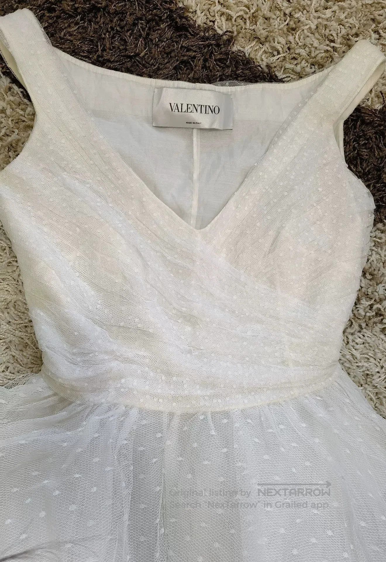 Valentino VALENTINO White Mini Wedding Dress. Size ONE SIZE - 5 Thumbnail