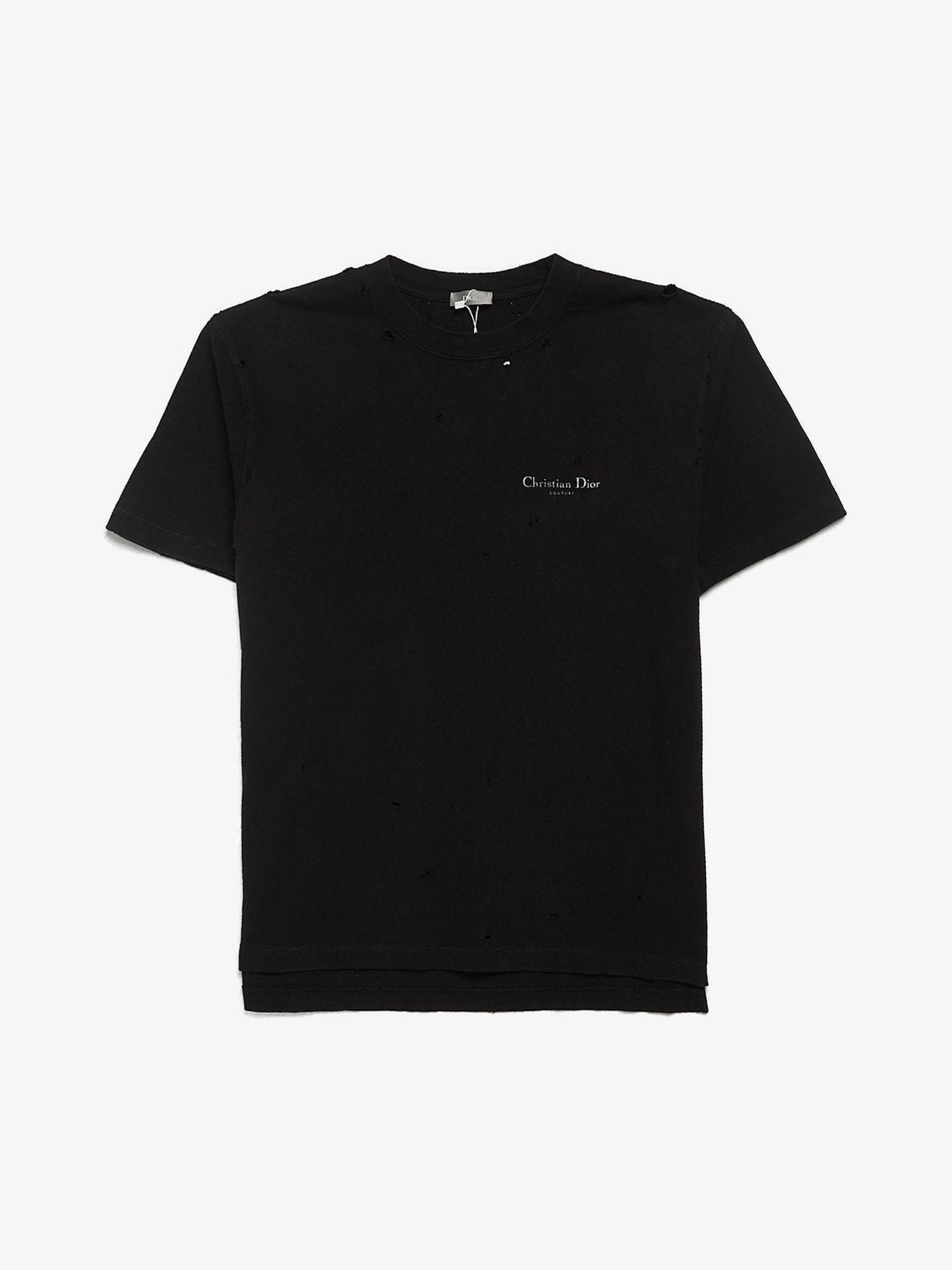 image of Dior Black Little Logo Embroidered Oversized T-Shirt, Men's (Size XL)