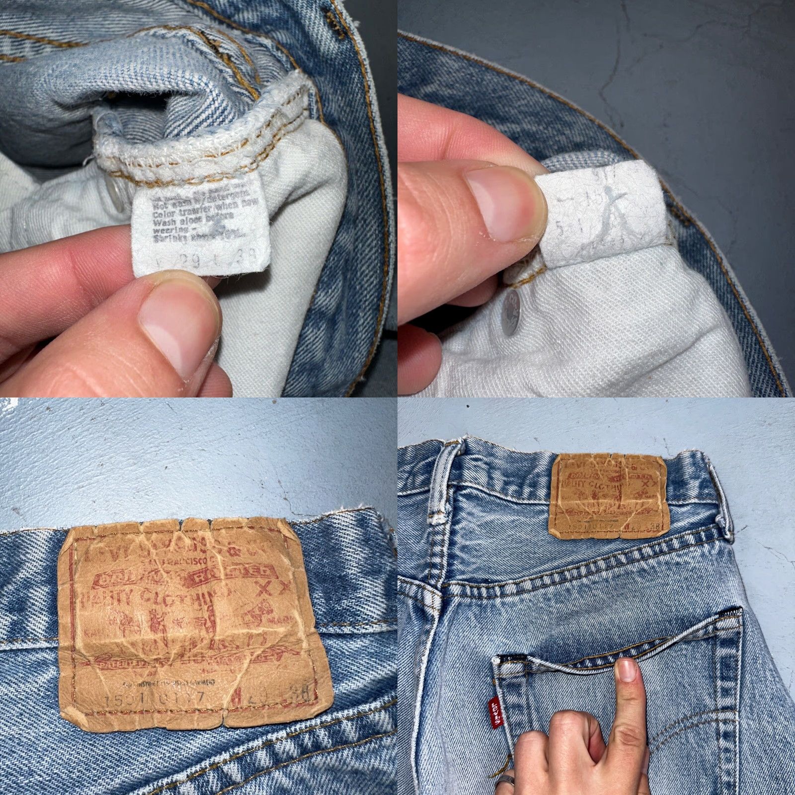 Levi's VINTAGE Levi's 501 XX Jeans 80s Redline Selvedge USA Light Wash 29x38, 29x33? Size US 29 - 9 Thumbnail