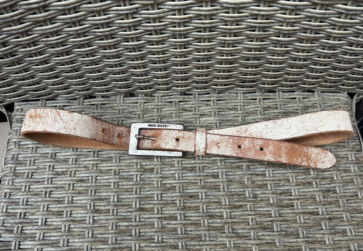 Miss Sixty × Vintage Vintage Y2K Miss Sixty Aged Leather Belt Size Large Size ONE SIZE - 3 Thumbnail