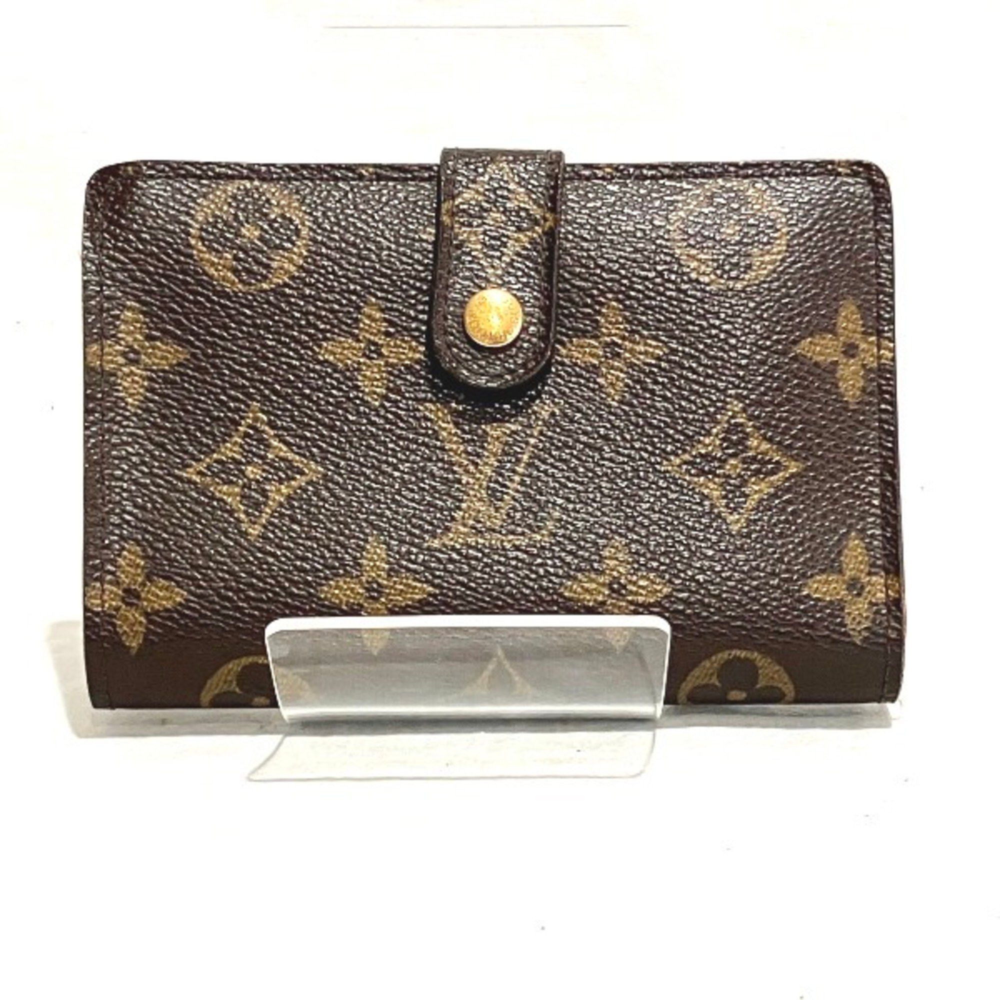 image of Louis Vuitton Monogram Portefeuil Viennois M61674 Clasp Bifold Wallet Women's in Brown