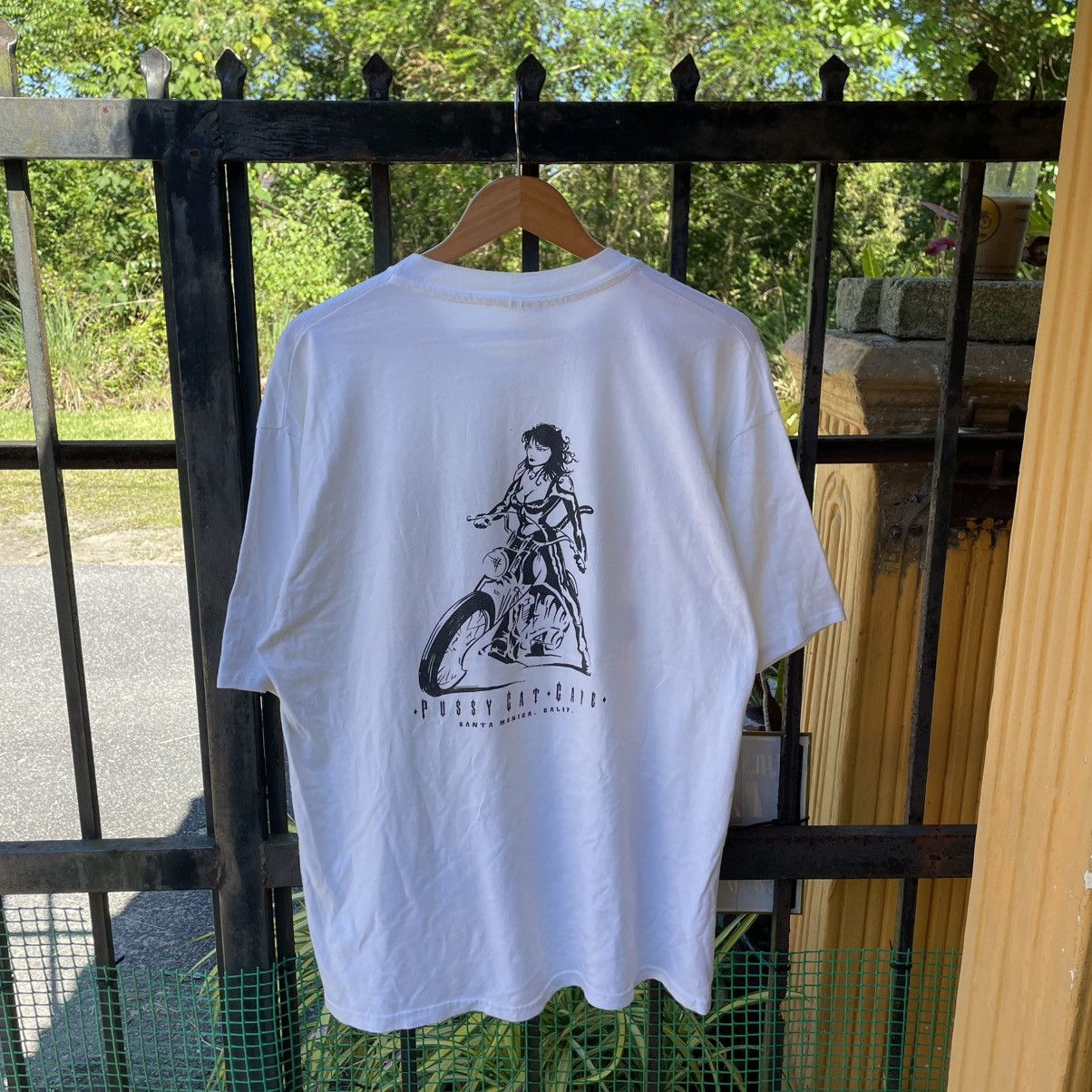 Hanes × Vintage 🔥Vintage 90s Pussy Cat Cafe Sexy Bar Girl Promo Tee Size US XL / EU 56 / 4 - 2 Thumbnail