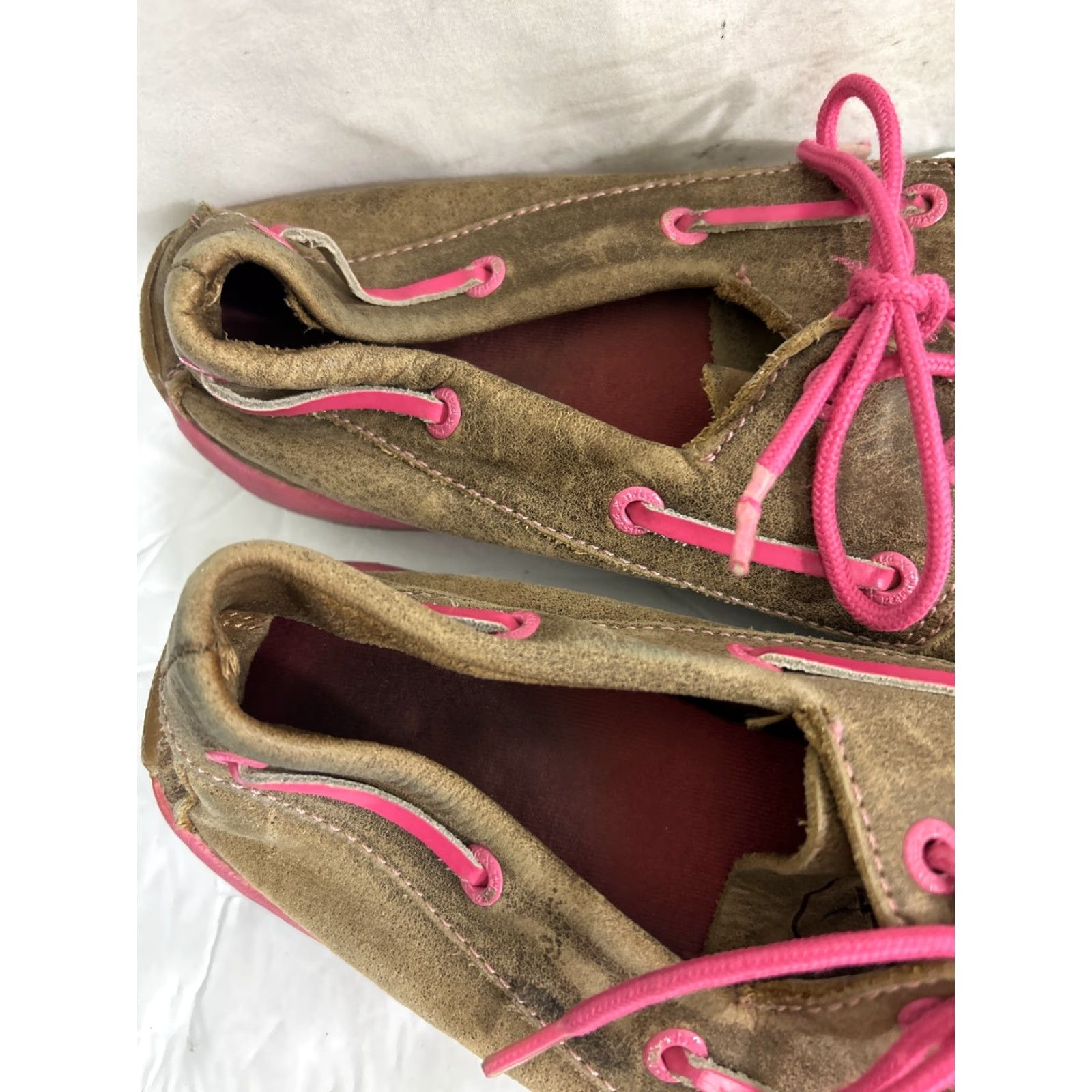 Twisted X Twisted X Women Boat Shoe Flat Leather Brown Pink 8.5 M-US Spring Summer Casual Party/Cocktail Travel Womens Size US 9 / IT 39 - 5 Thumbnail