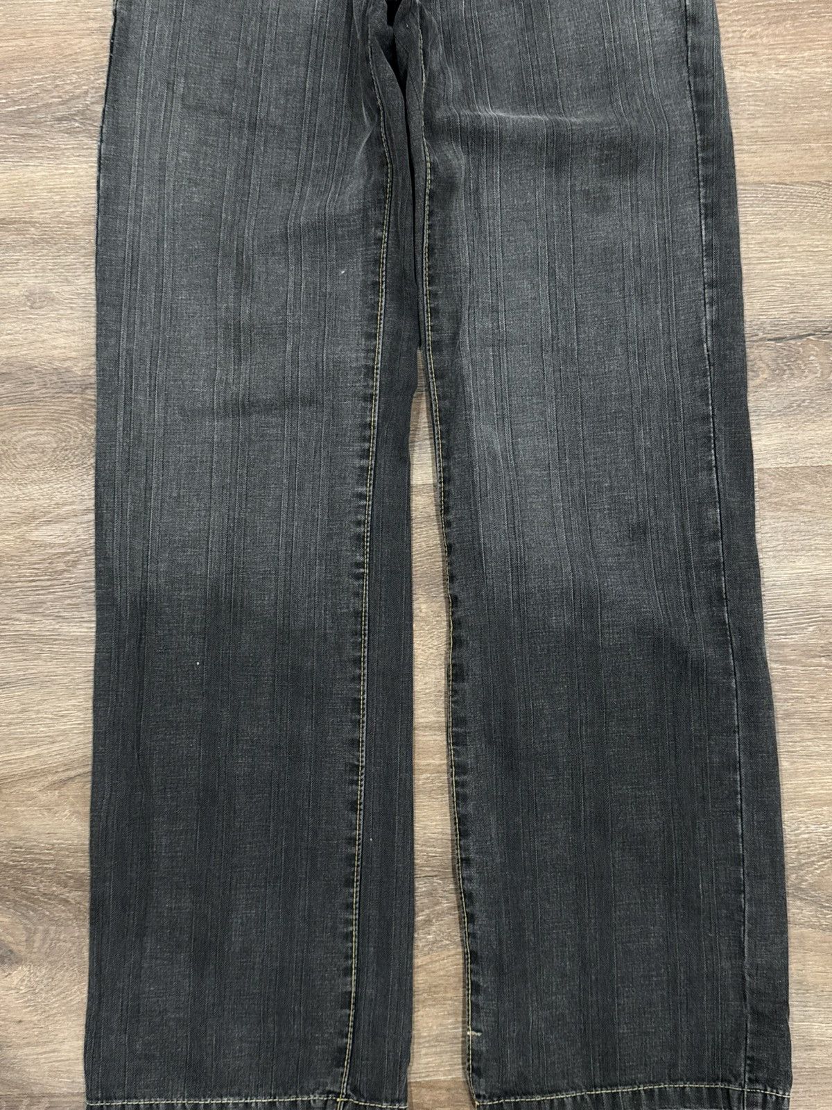 Vintage Y2K Black Utility Denim Jeans Contrast Stitch Carpenter pant Size US 31 - 4 Thumbnail