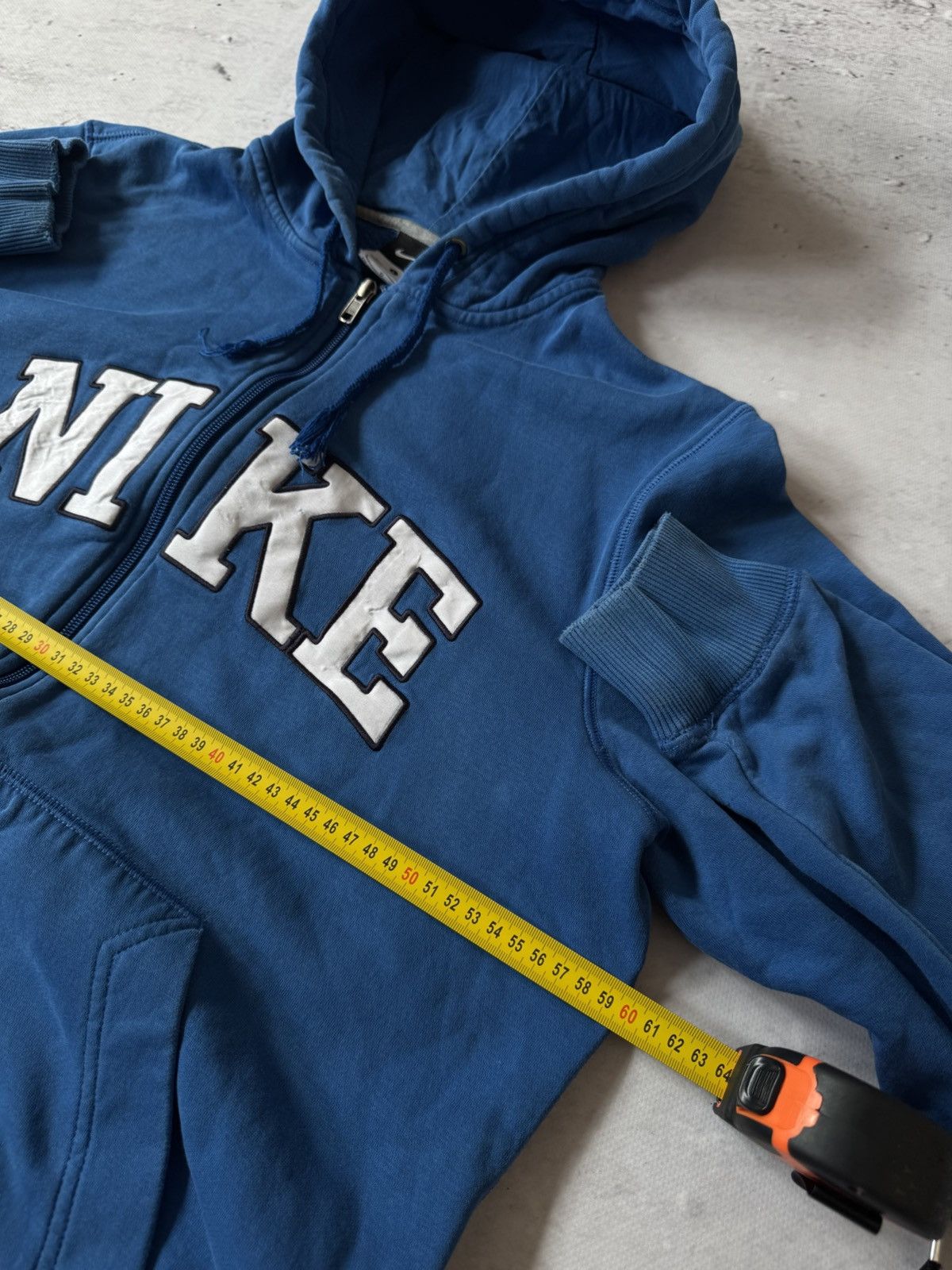 Nike × Vintage NIKE VINTAGE 00s y2k OVERSIZE BAGGY ZIP HOODIE CENTER LOGO Size US L / EU 52-54 / 3 - 8 Thumbnail