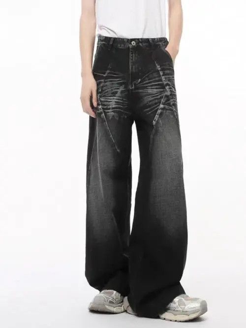 VIBE Vintage washed baggy micro flared jeans Size US 32 / EU 48 - 8 Thumbnail