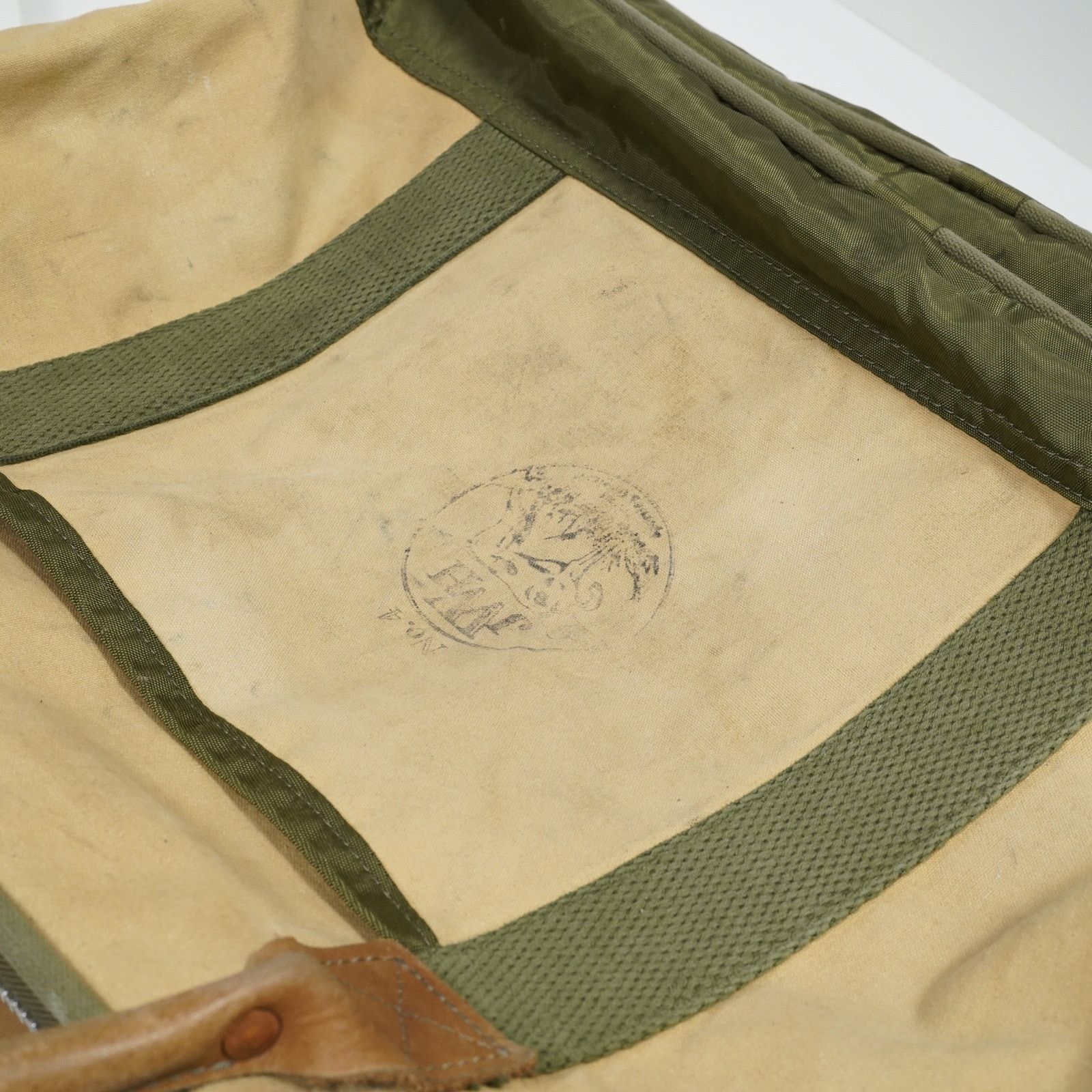 J.W. Hulme Co. VTG J.W. Hulme Co Canvas Leather Duffel Bag #4 Lenzip USA Size ONE SIZE - 21 Thumbnail
