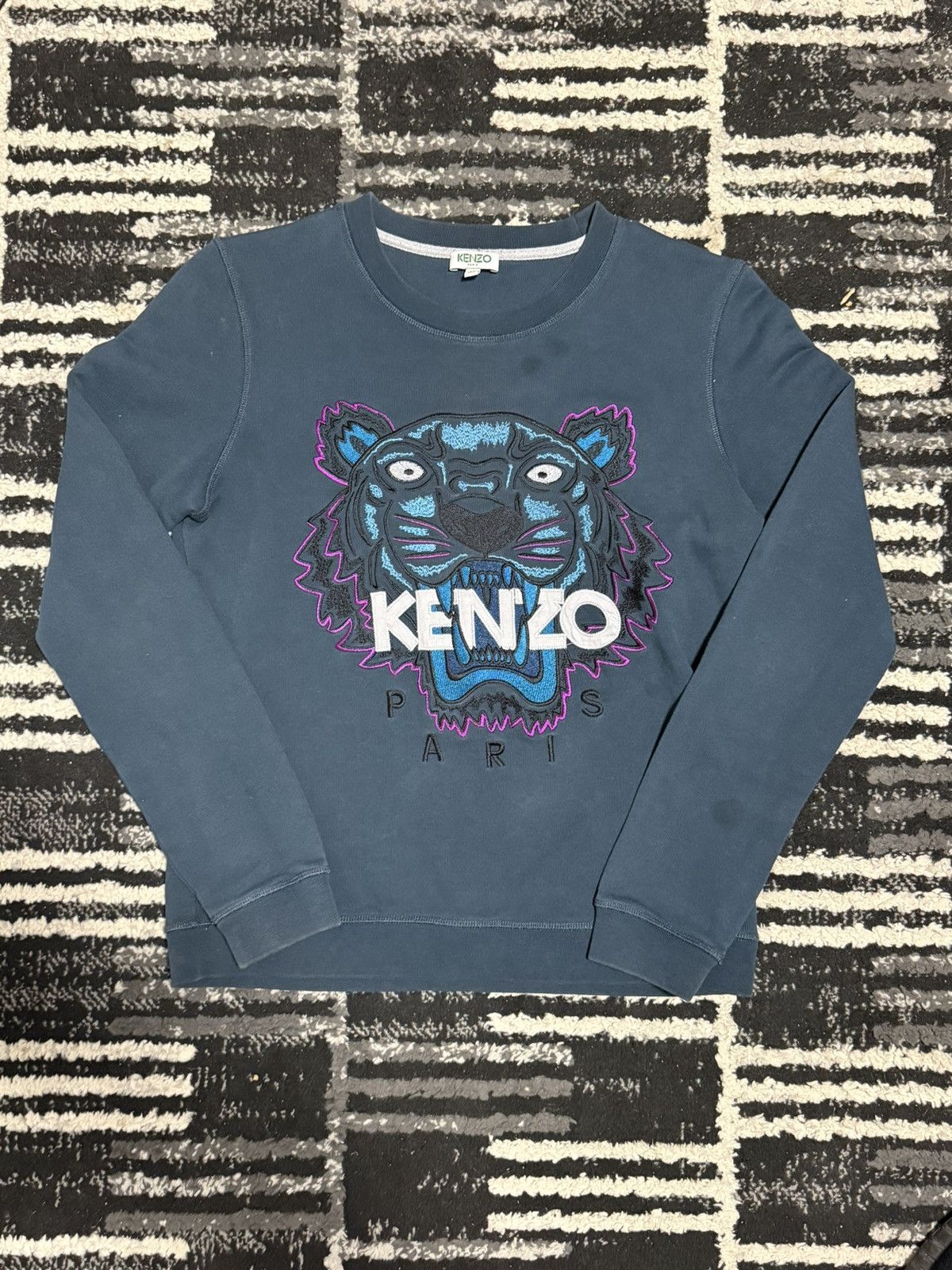 Kenzo Kenzo Paris Crew Neck Sweatshirt with Big Logo Size Medium Size M / US 6-8 / IT 42-44 - 1 Thumbnail