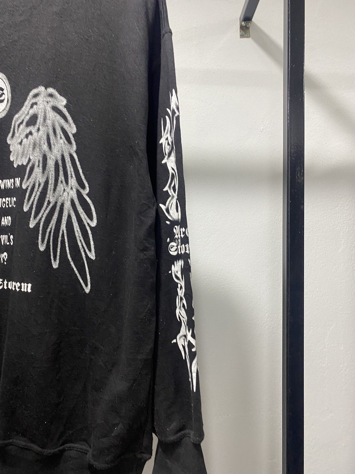 If Six Was Nine × Japanese Brand × Le Grande Bleu (L.G.B.) Sick☠️Urex Storem Poem Punk Sweater Grunge Lgb Hysteric Flame Size US L / EU 52-54 / 3 - 6 Thumbnail