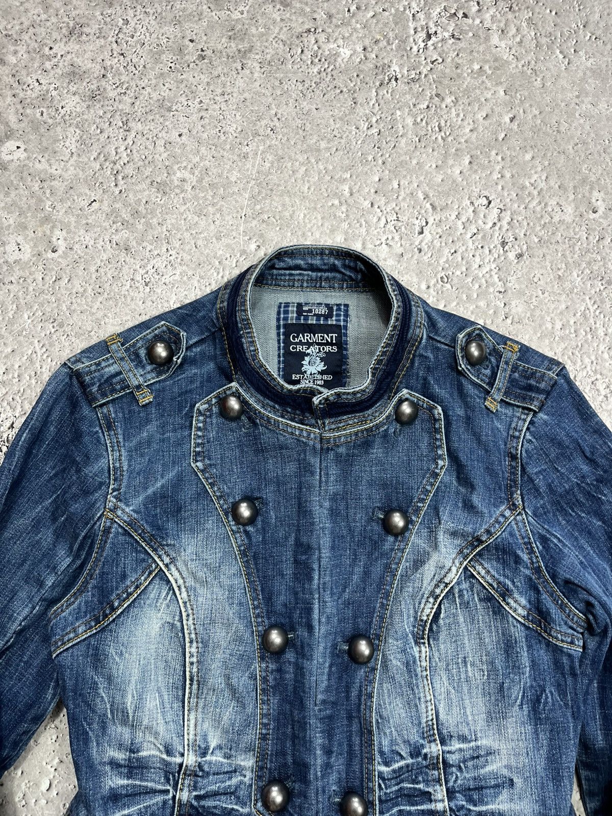 Other Avant Garde Napoleon Denim Womens Jacket Size XS / US 0-2 / IT 36-38 - 4 Thumbnail