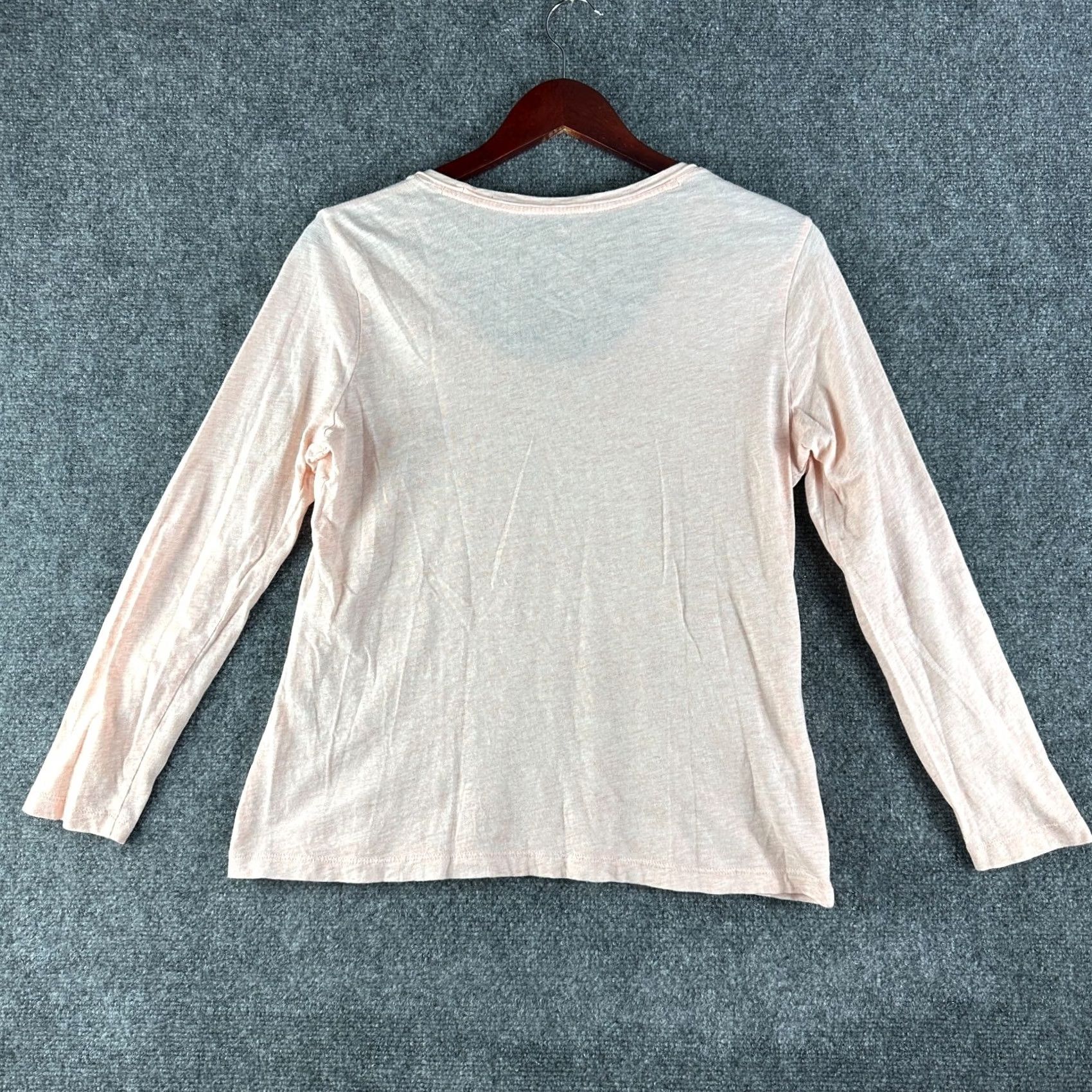 Eddie Bauer Eddie Bauer Top Womens PS Orange Cotton Knit Tee Long Sleeve Pullover Logo Shirt Size S / US 4 / IT 40 - 6 Thumbnail