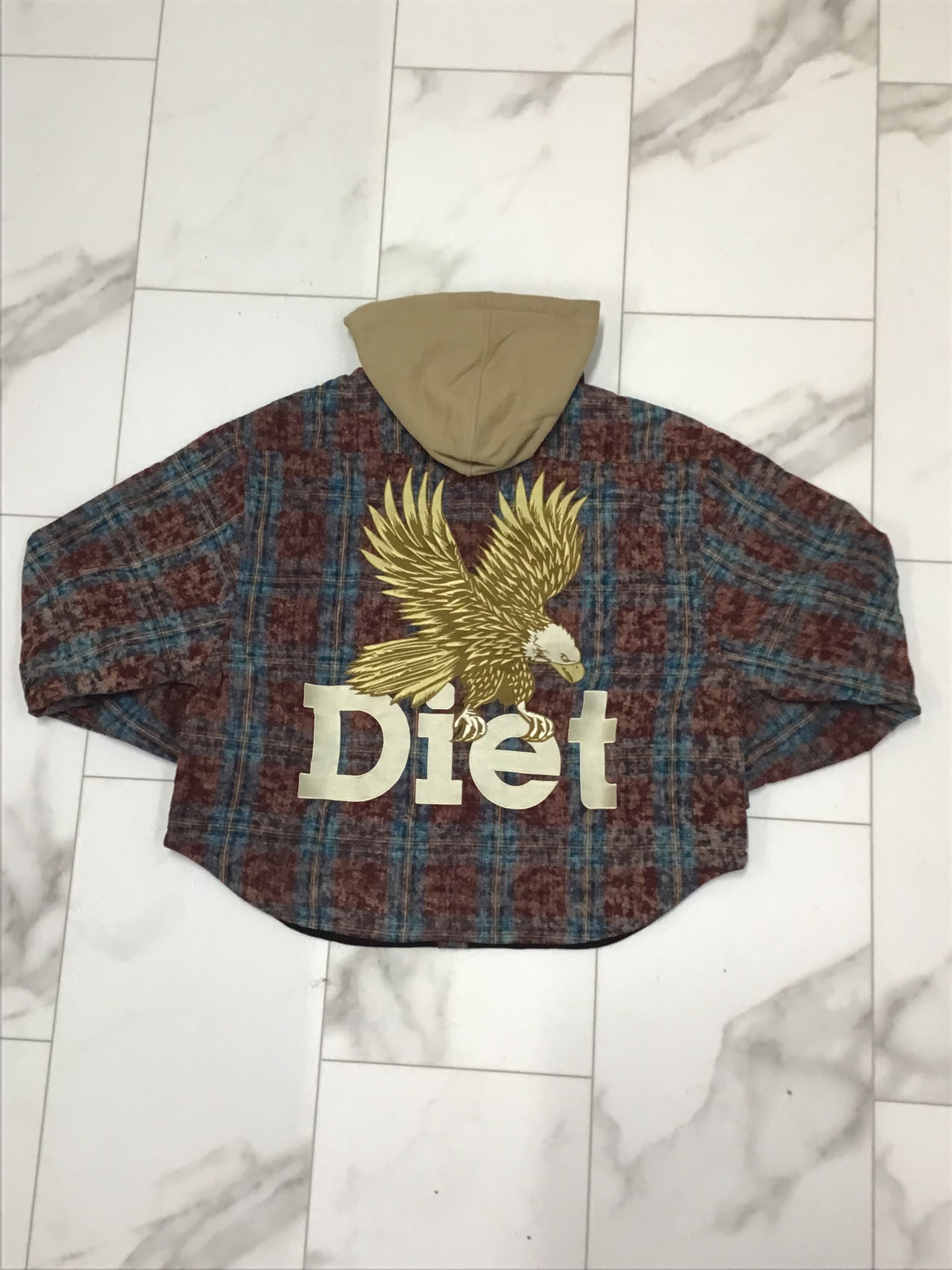 DIET STARTS MONDAY Eagle Hooded Flannel