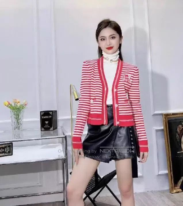 Chanel Chanel 23 red striped logo letter clover inlaid flower V-n Size M / US 6-8 / IT 42-44 - 8 Thumbnail