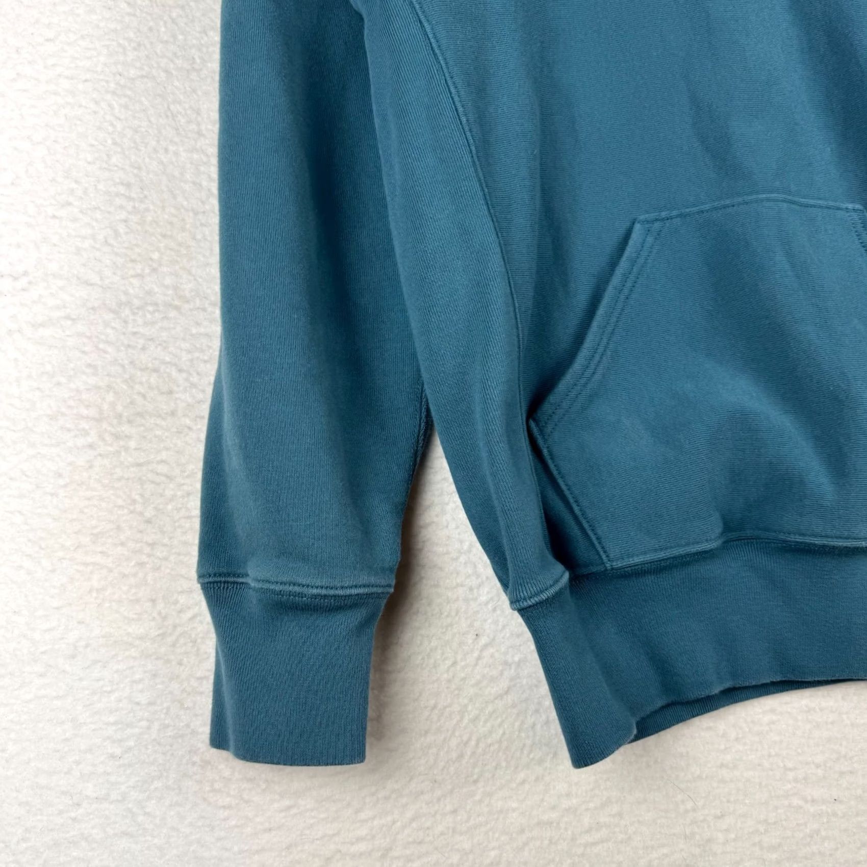 J.Crew VINTAGE J.CREW Hoodie Mens XS Teal Thick Heavyweight Pullover Jacket Fleece Cotton Long Sleeve Size US XS / EU 42 / 0 - 2 Thumbnail