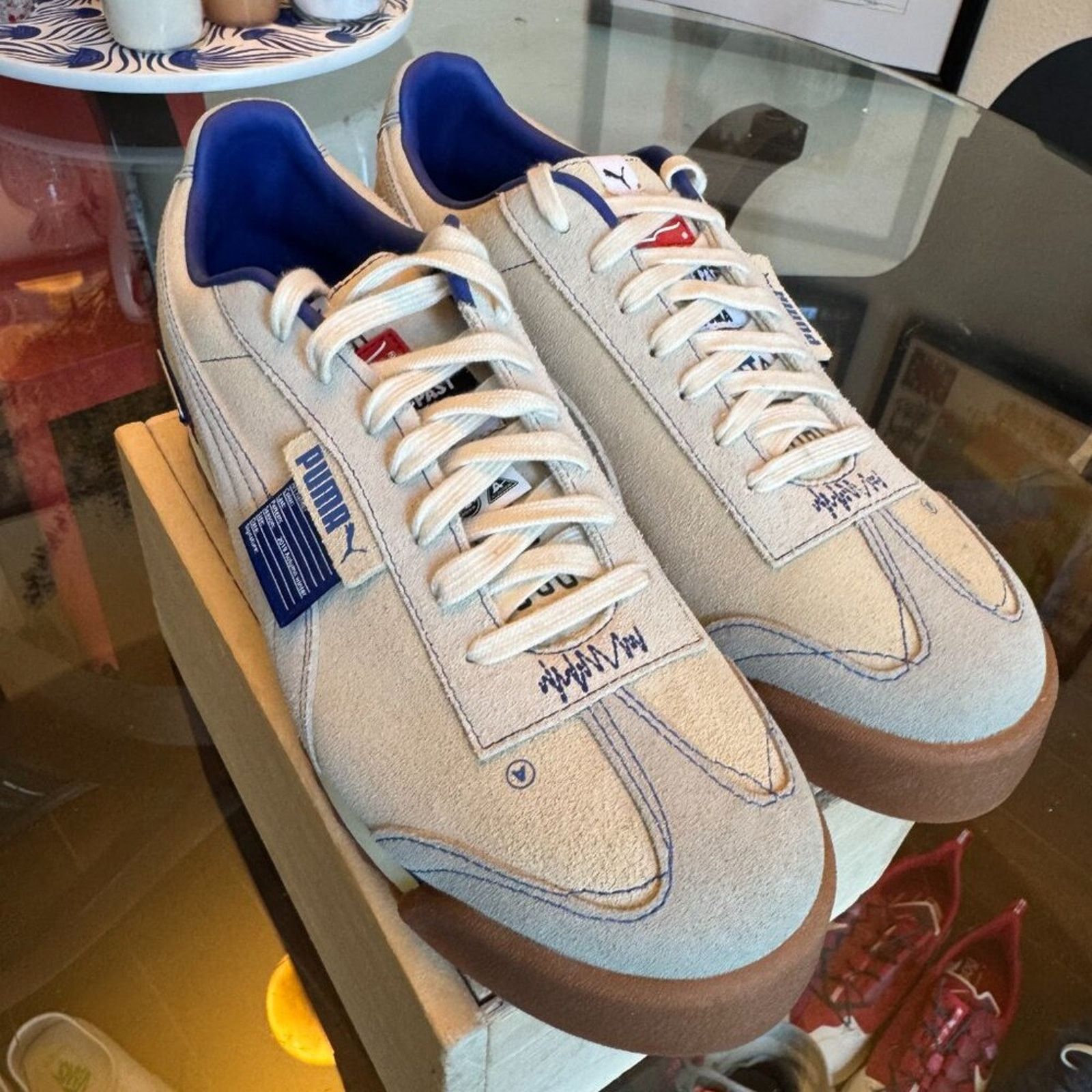 Puma Puma Roma Ader Error, White Gray, Mens 10.5, Never Worn Size US 10.5 / EU 43-44 - 2 Thumbnail