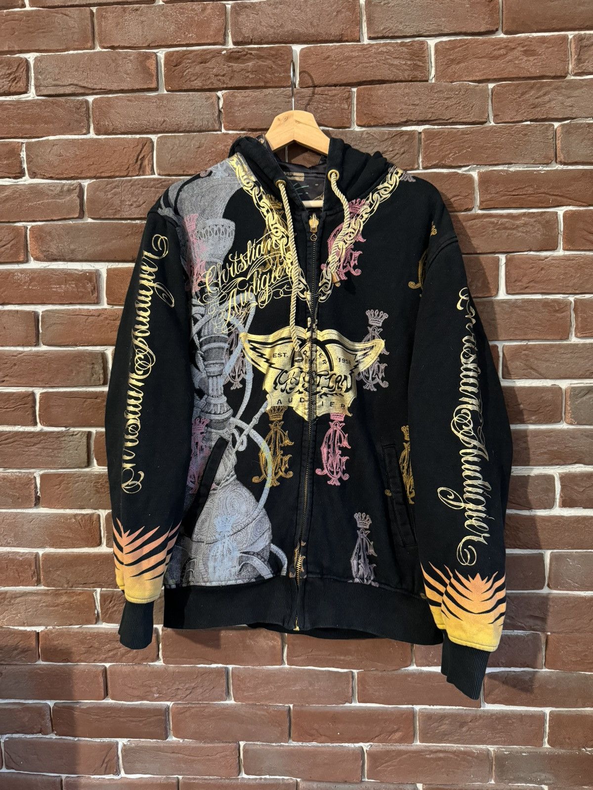 Christian Audigier Rare Vintage Christian Audigier Reversible Aerosmith Hoodie Size US M / EU 48-50 / 2 - 1 Thumbnail