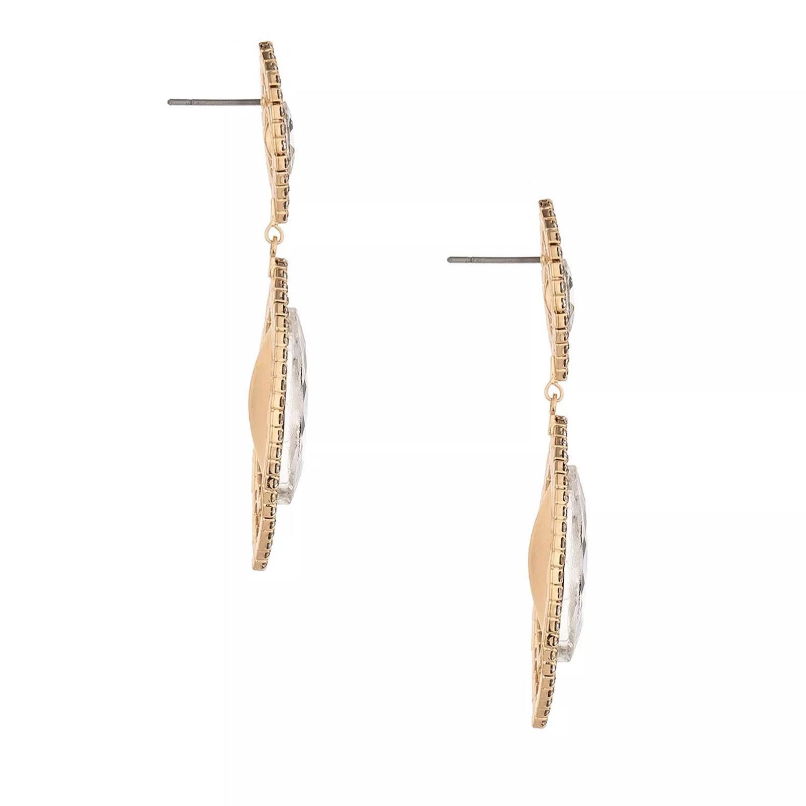 Other ETTIKA Timeless Crystal Dangle Earrings in 18K Gold Plating Size ONE SIZE - 4 Thumbnail