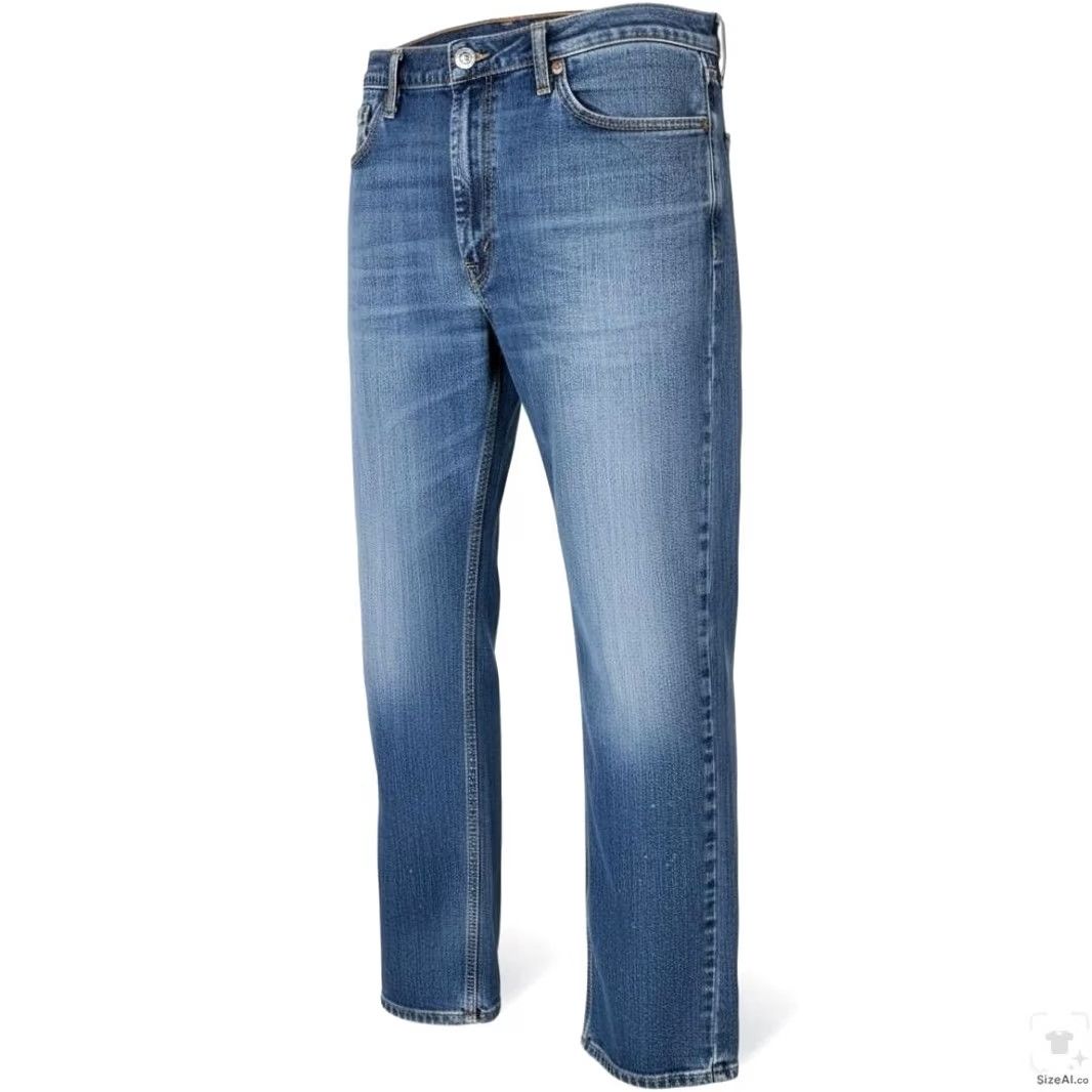 Levi's Levi's 511 Jeans Mens 38x30 Slim Tapered Light Blue Denim Zip Fly, 5-Pocket Logo Patch, Regular Fit, Cotton Elastodiene, Blue Light Wash, 511 Model Size US 38 / EU 54 - 2 Thumbnail