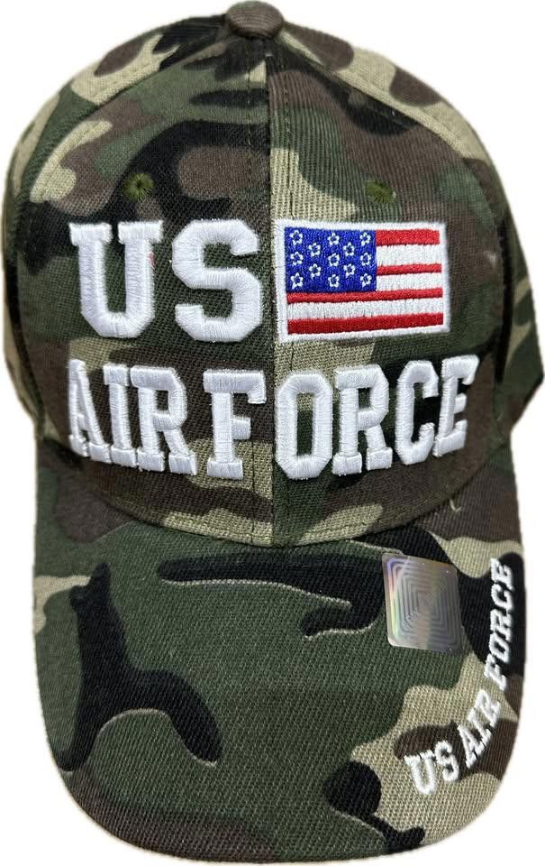 Designer US AIR FORCE Embroidered Cap Dad Hat Camo Size ONE SIZE - 1 Thumbnail