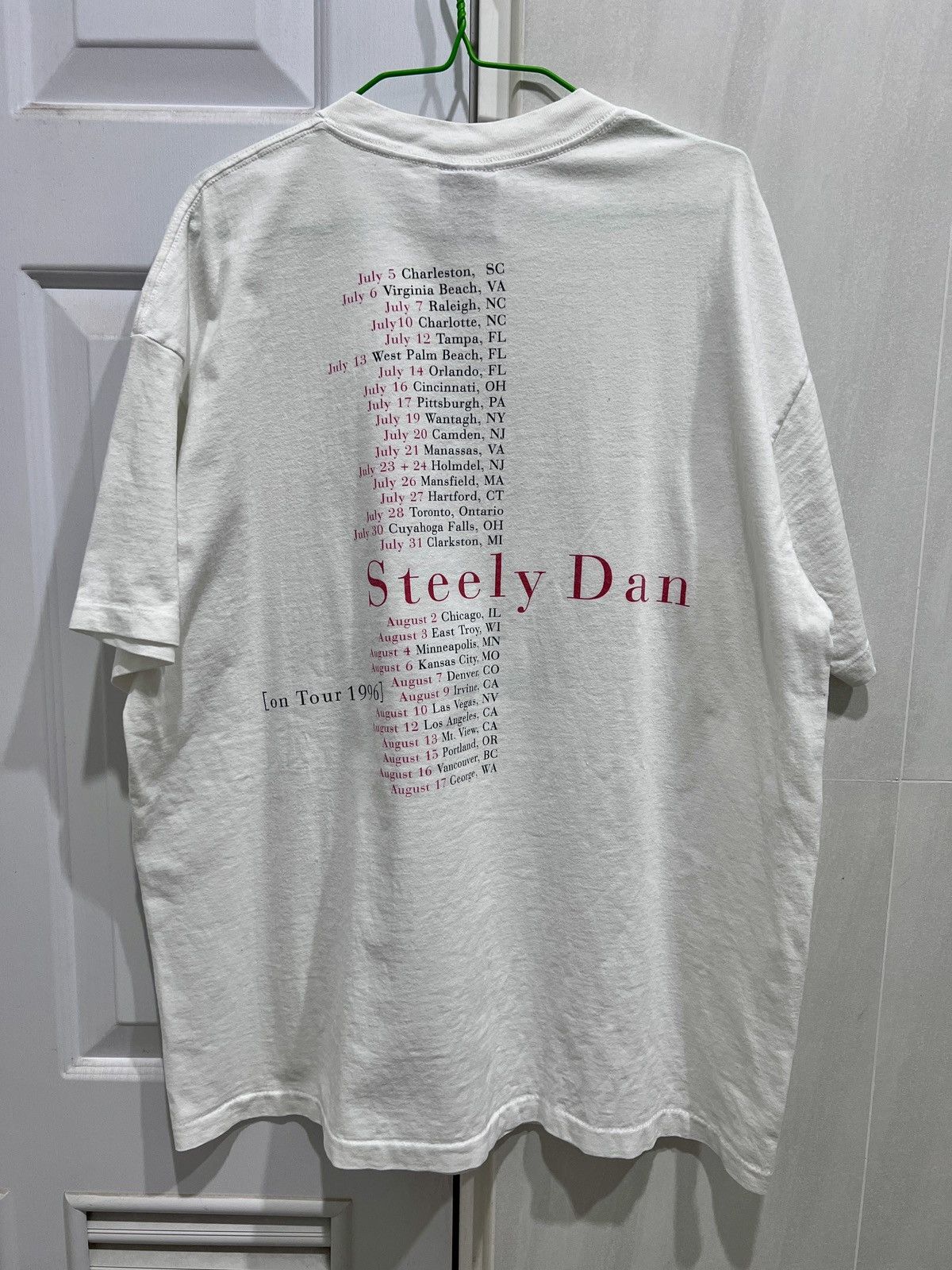 Band Tees Vintage 90s 1996 STEELY DAN Tour Promo Tee XL Giant Size US XL / EU 56 / 4 - 4 Thumbnail
