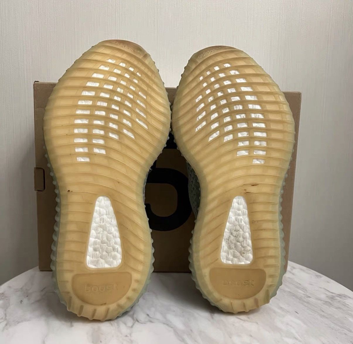 Yeezy Yeezy Boost 350 Sage Grey Orange J42 Size US 6.5 / EU 39-40 - 4 Thumbnail