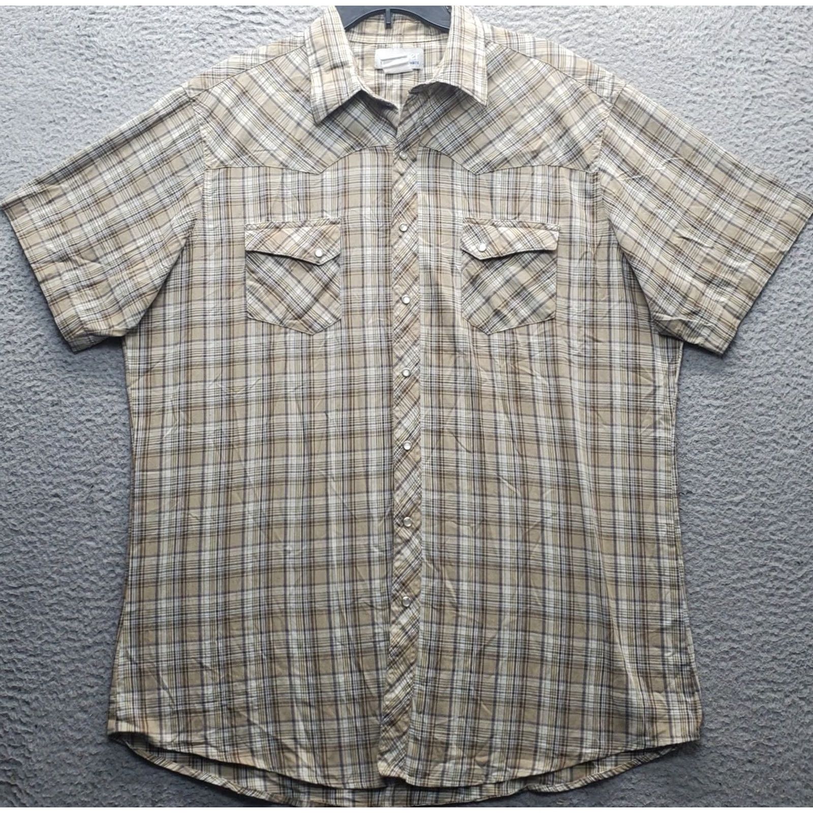 Wrangler Wrangler Wrancher Western Shirt Mens XLT Multi Plaid Collared Pearl Snap MTW1240 Size US XL / EU 56 / 4 - 2 Thumbnail
