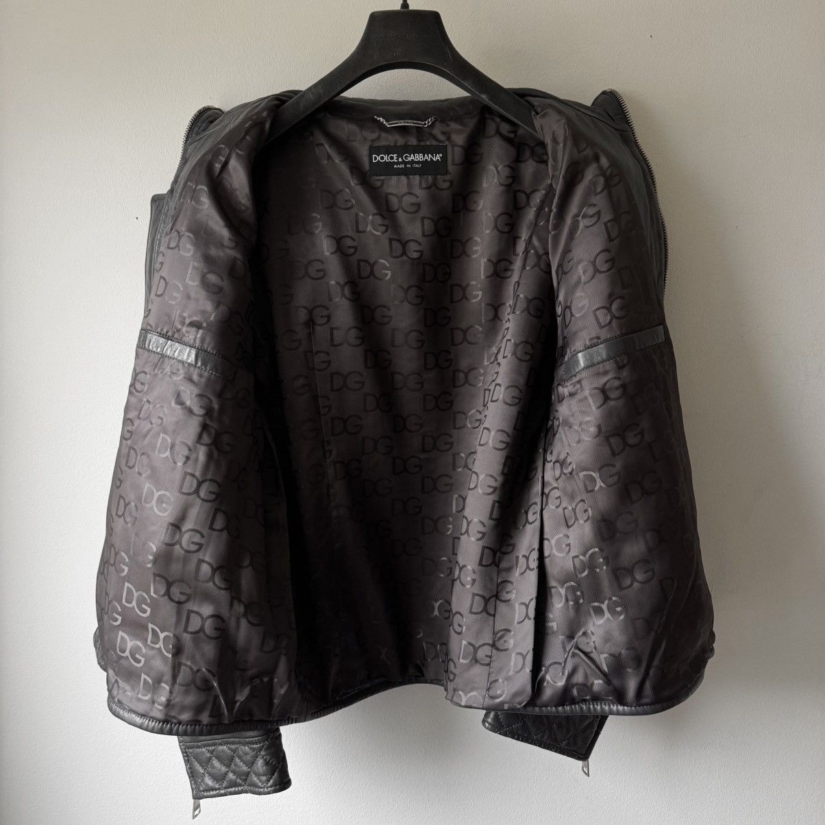 Dolce & Gabbana Dolce Gabbana FW2007 Quilted Padded Leather Café Racer Size US L / EU 52-54 / 3 - 10 Thumbnail